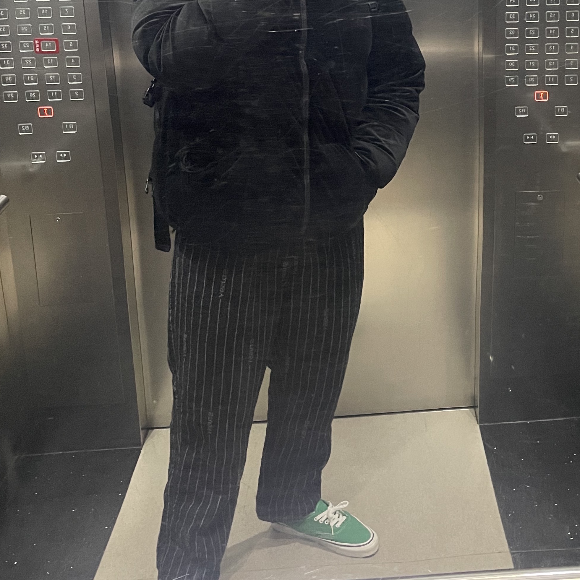 Nike x Stussy NRG Striped Wool Pants Black (DR4021-010) 착용 스타일