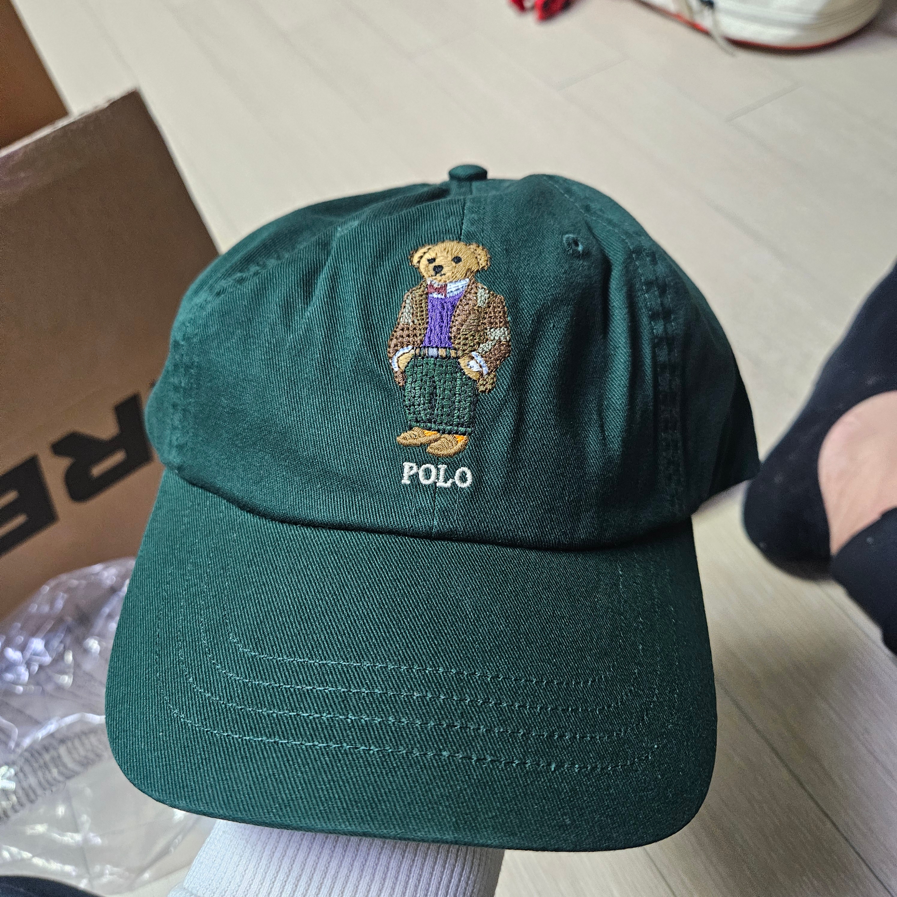 Polo Ralph Lauren Polo Bear Twill Ball Cap Moss Agate 착용 스타일