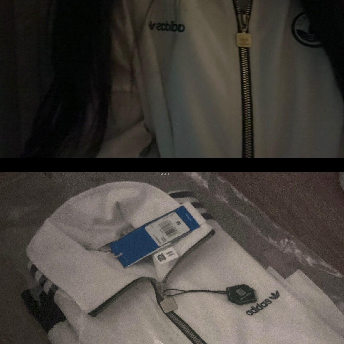 (W) Adidas Firebird Badge Track Top Cloud White - KR Sizing 착용 스타일 - 1