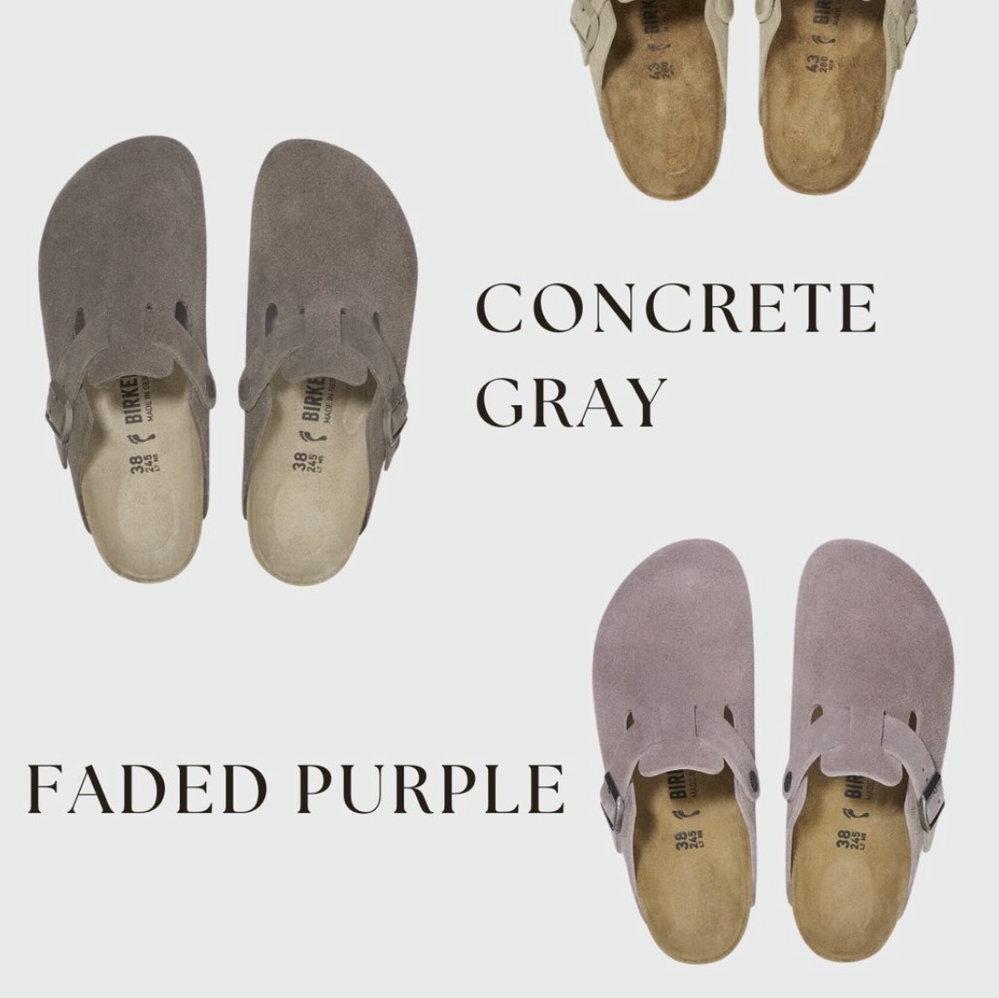Birkenstock Boston BS Faded Purple - Regular 착용 스타일 - 2