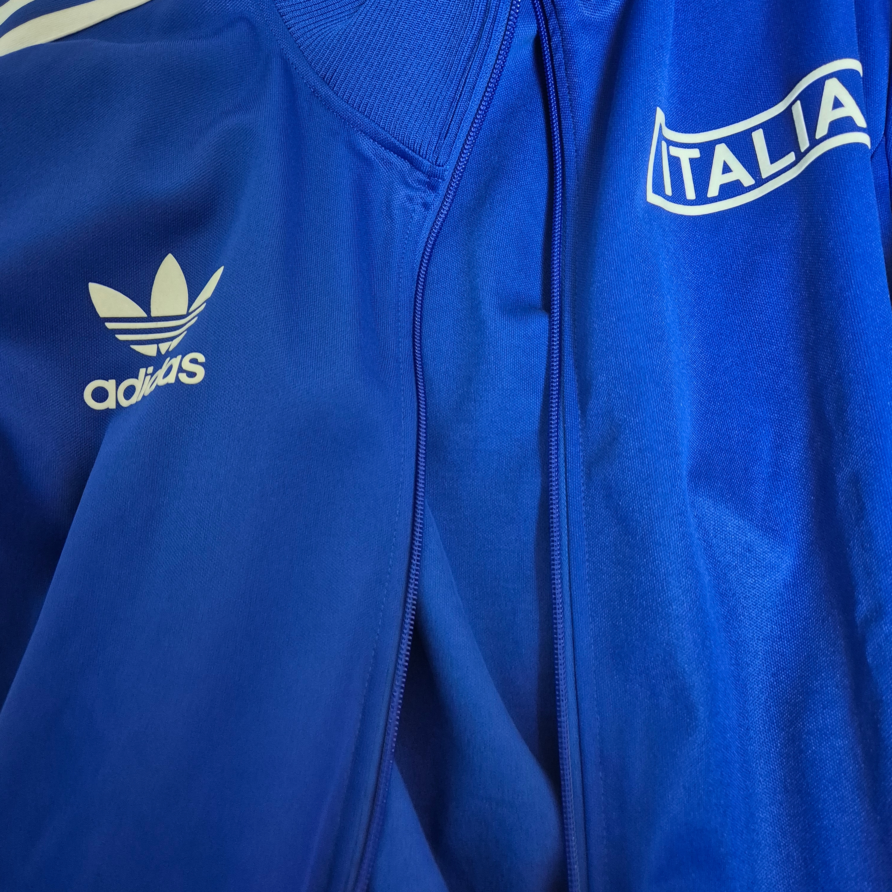 Adidas Italy Beckenbauer Track Top Royal Blue - KR Sizing 착용 스타일