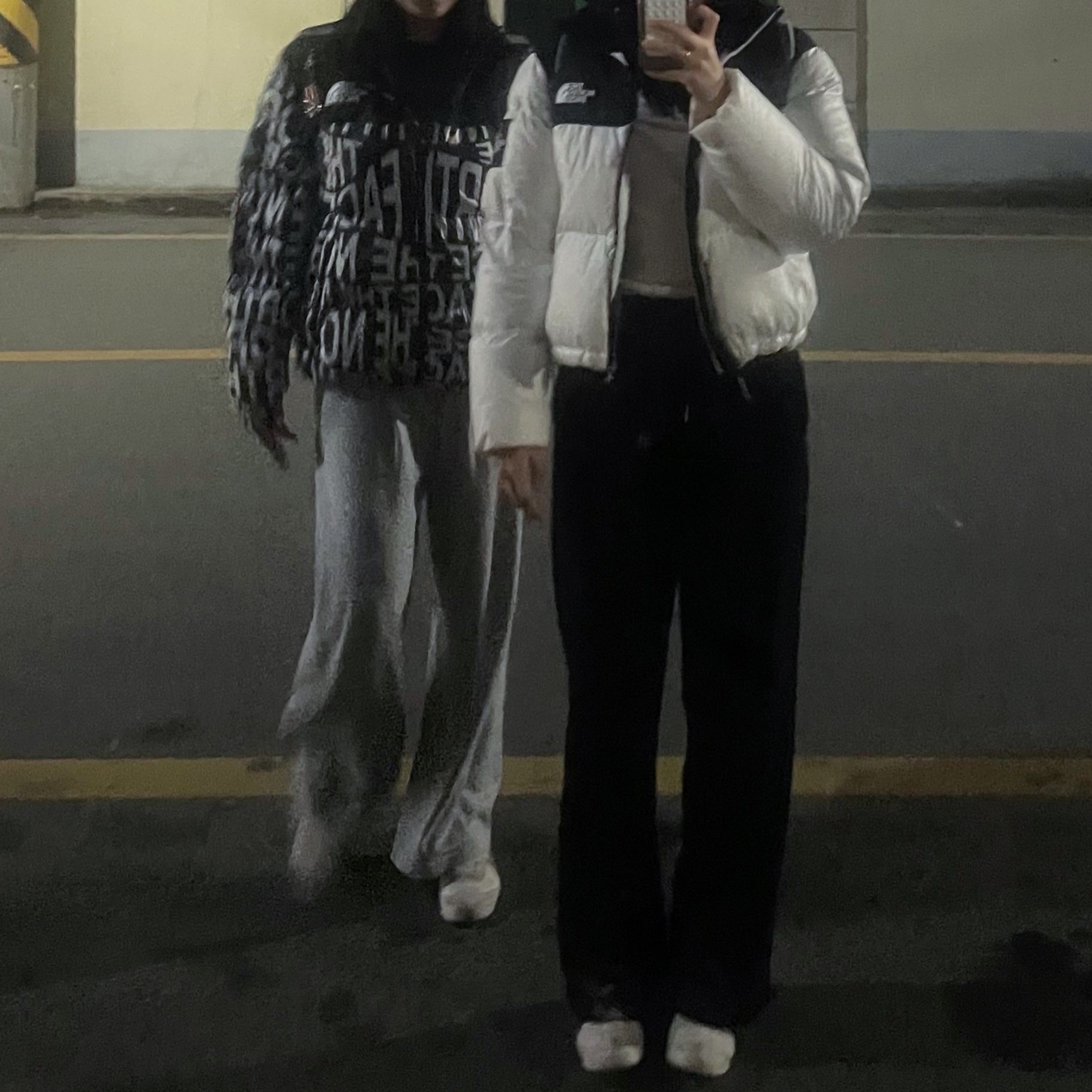 The North Face White Label Novelty Nuptse Down Jacket P Black, The North Face 1996 Eco Nuptse Jacket White 착용 스타일
