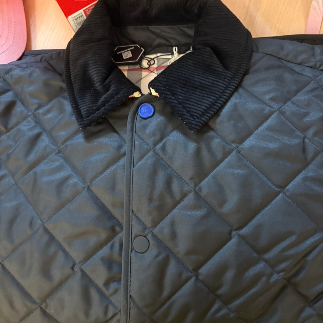 (Kids) Burberry Quilted Barn Jacket Black 착용 스타일