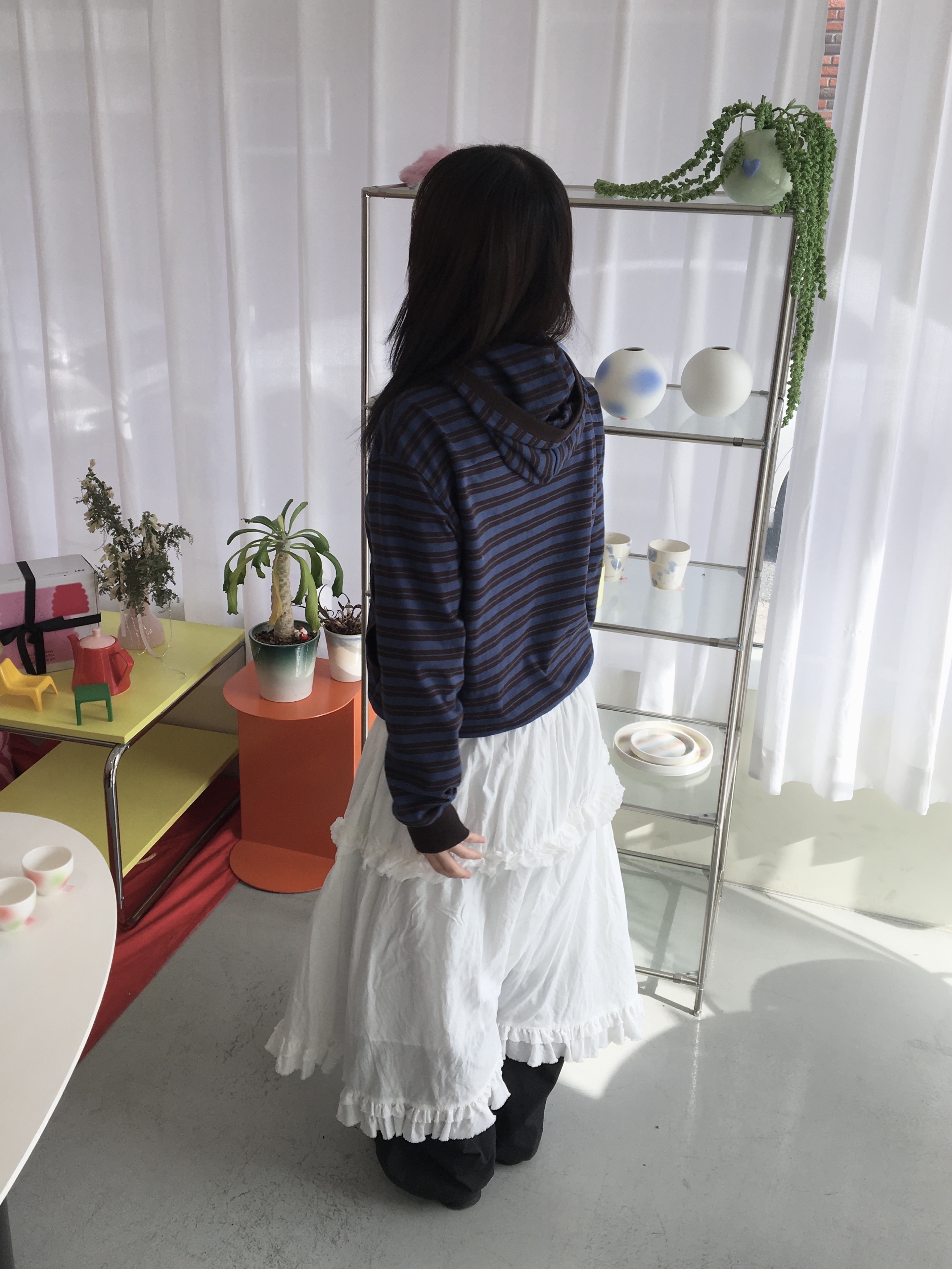 Safarispot Stripe Hoodie Zipup Navy Black, (W) Hysteric Glamour Patch Scratch Mini Boston Bag Black 착용 스타일 - 2