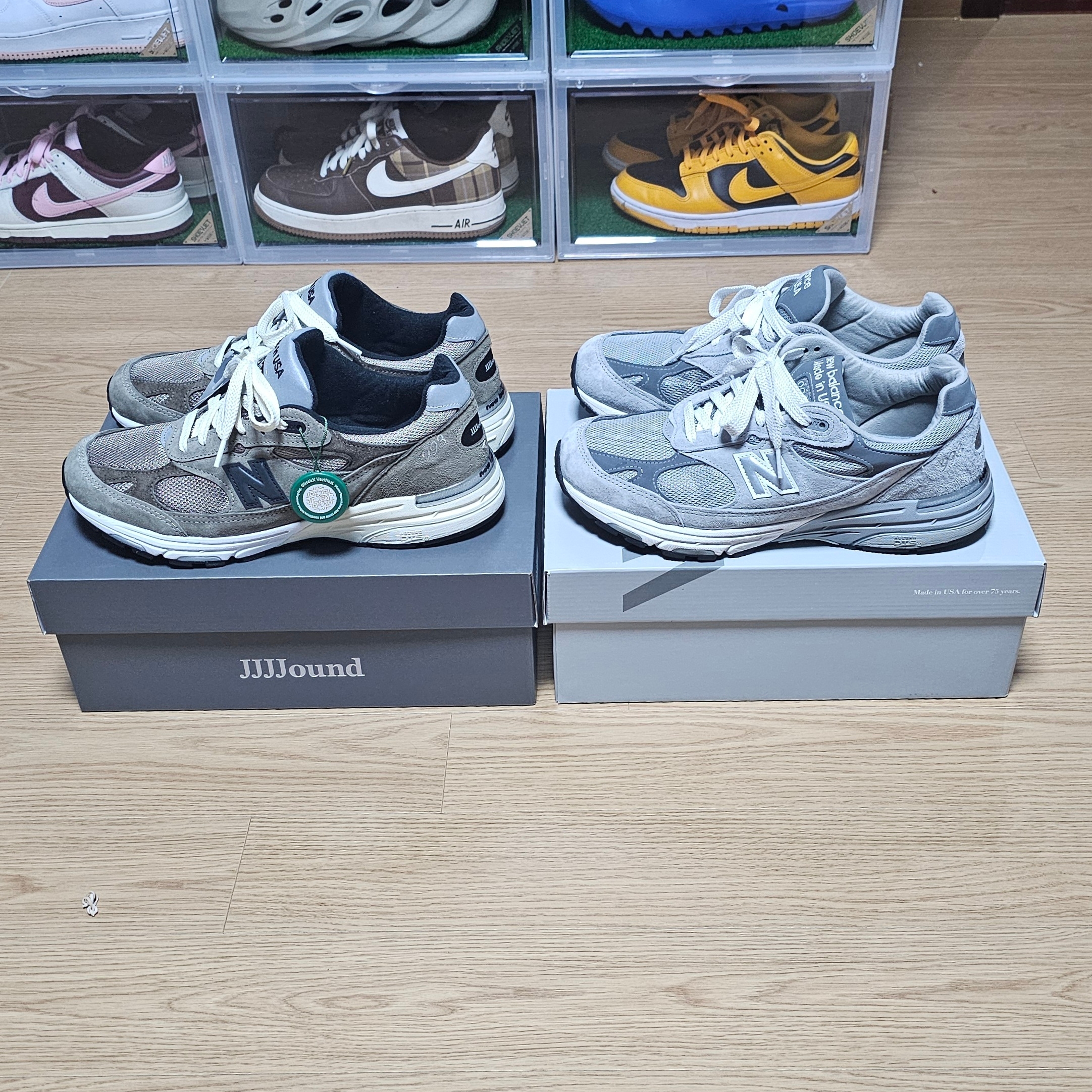 New Balance 993 Made in USA Grey - D Standard, New Balance 993 Made in USA Grey - 2E Wide 착용 스타일 - 1
