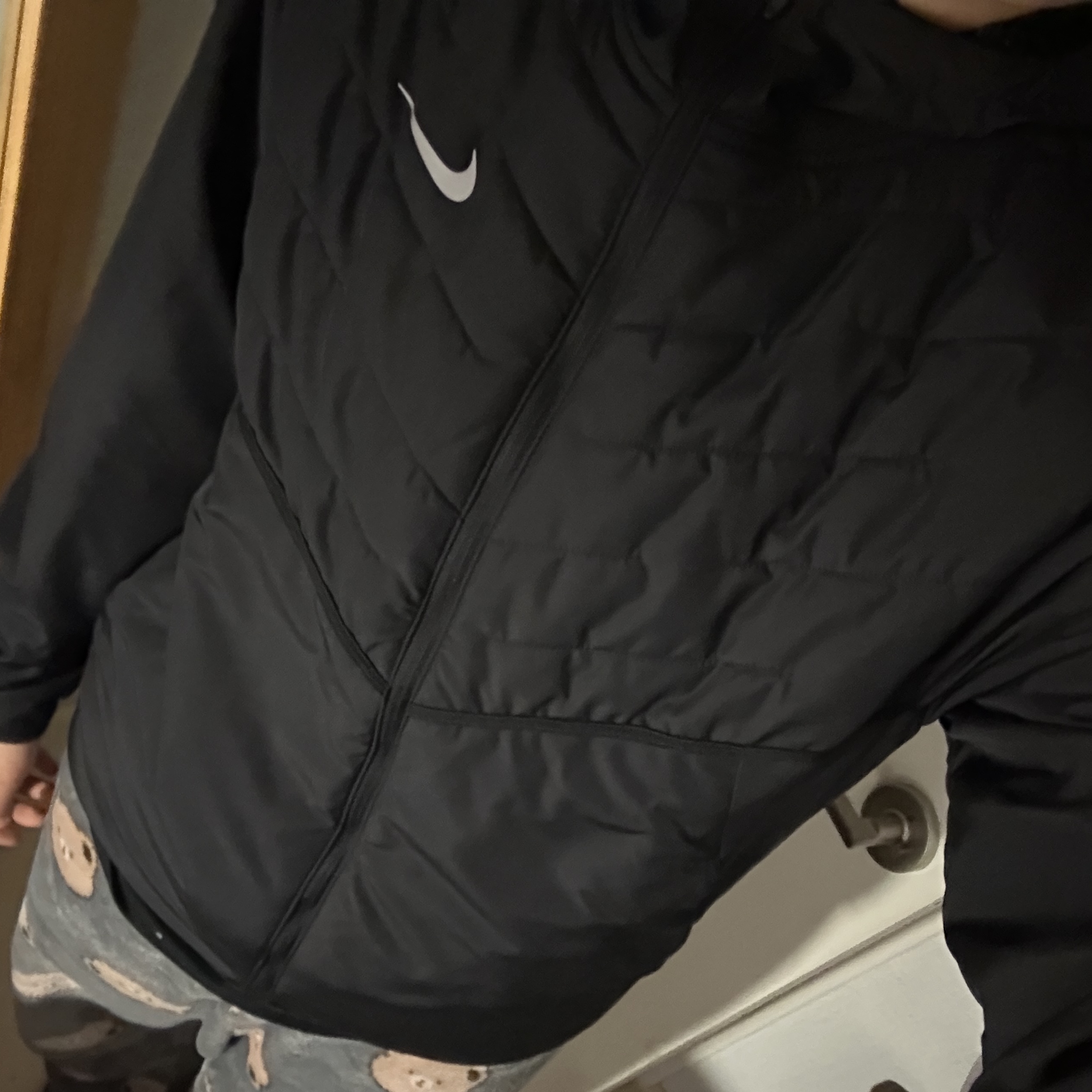 Nike Therma-Fit Repel Synthetic Fill Running Jacket Black - Asia 착용 스타일