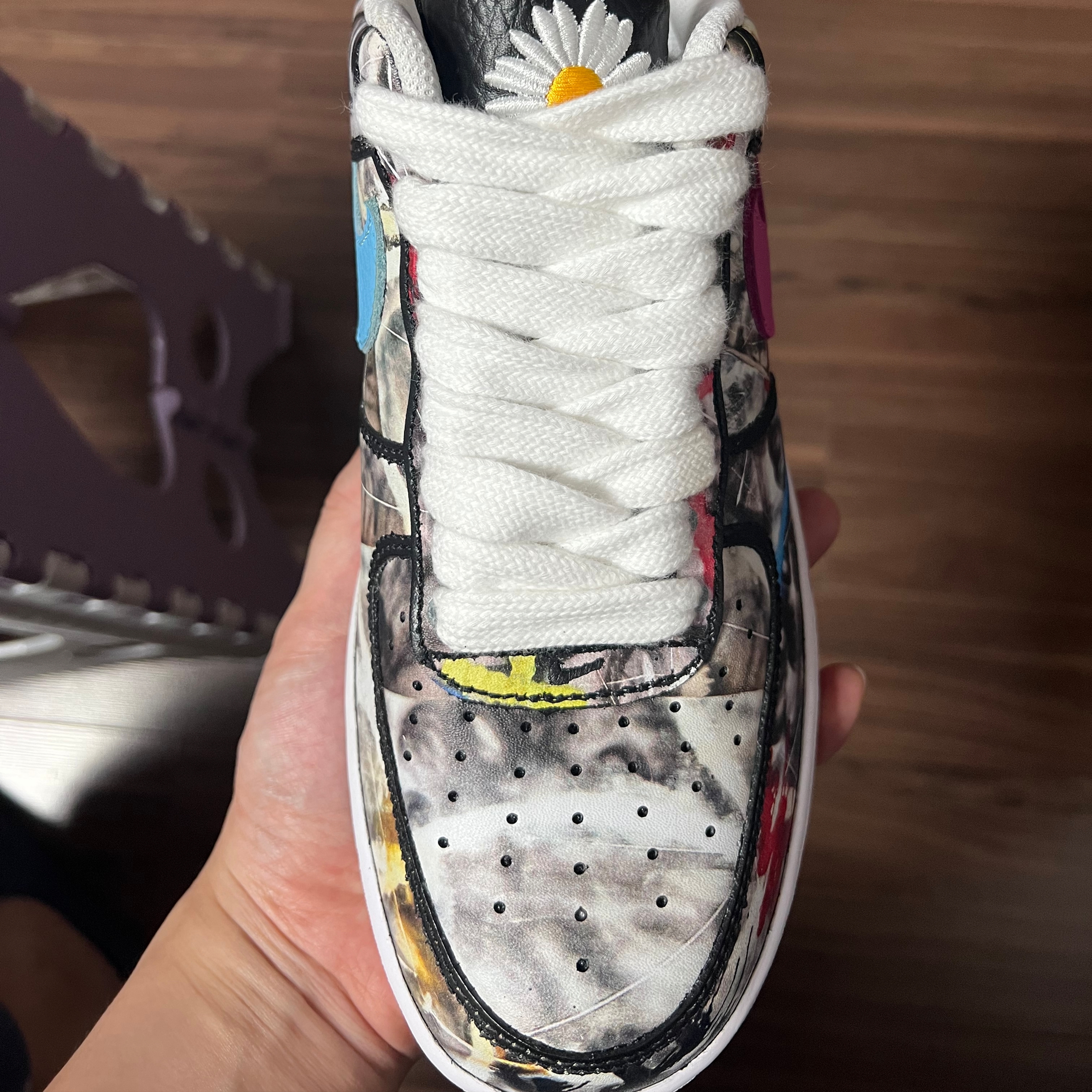 Nike x Peaceminusone Air Force 1 Low Para-Noise 3.0 Black and Multicolor 착용 스타일