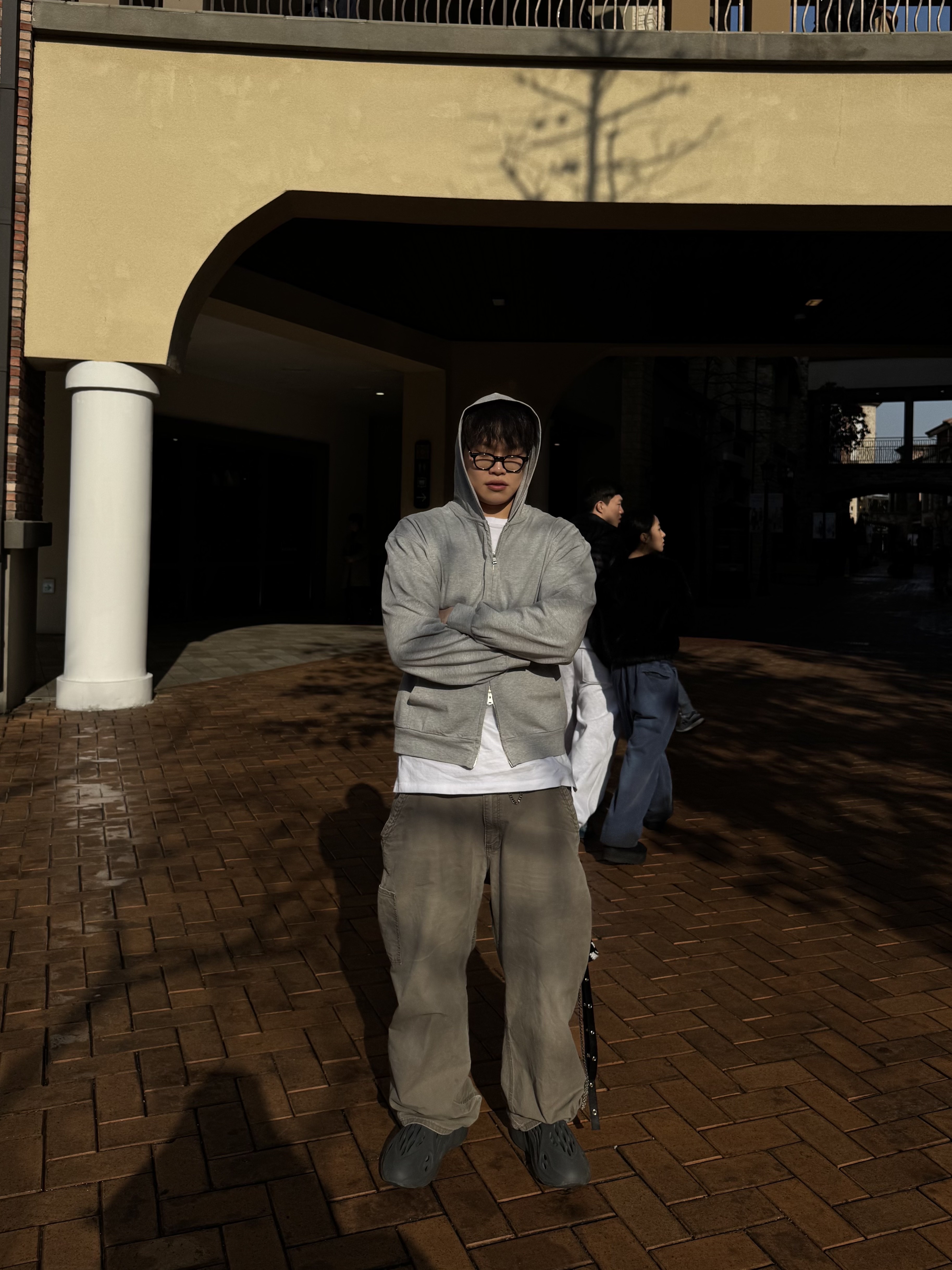 Nonnod Padded Flexible Slub Check Shirts Vintage Blue Purple, Adidas Yeezy Foam RNNR Carbon 착용 스타일 - 5