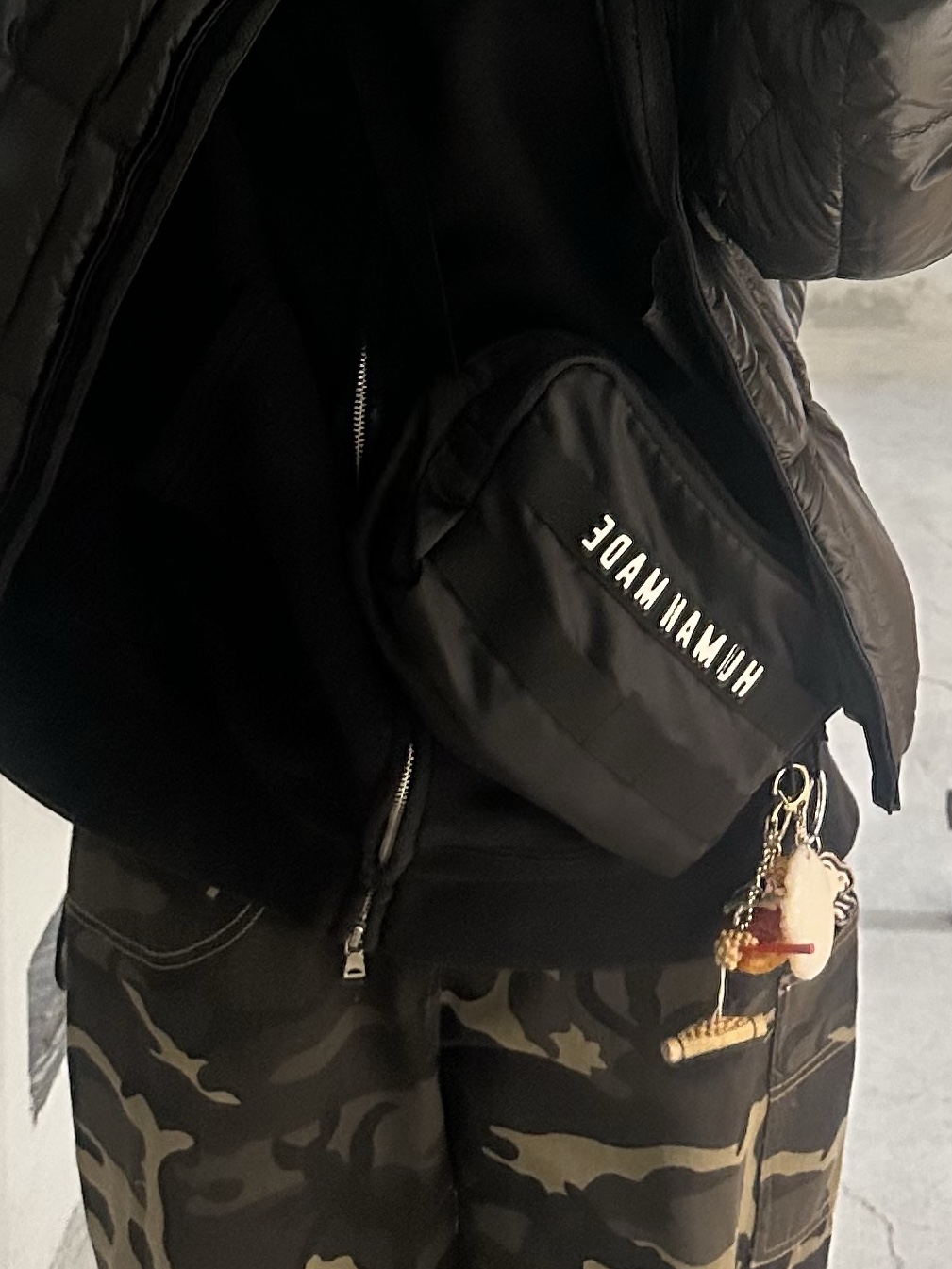 Human Made Military Light Pouch Black, Thisisneverthat Pertex Light Down Jacket Black 착용 스타일 - 2