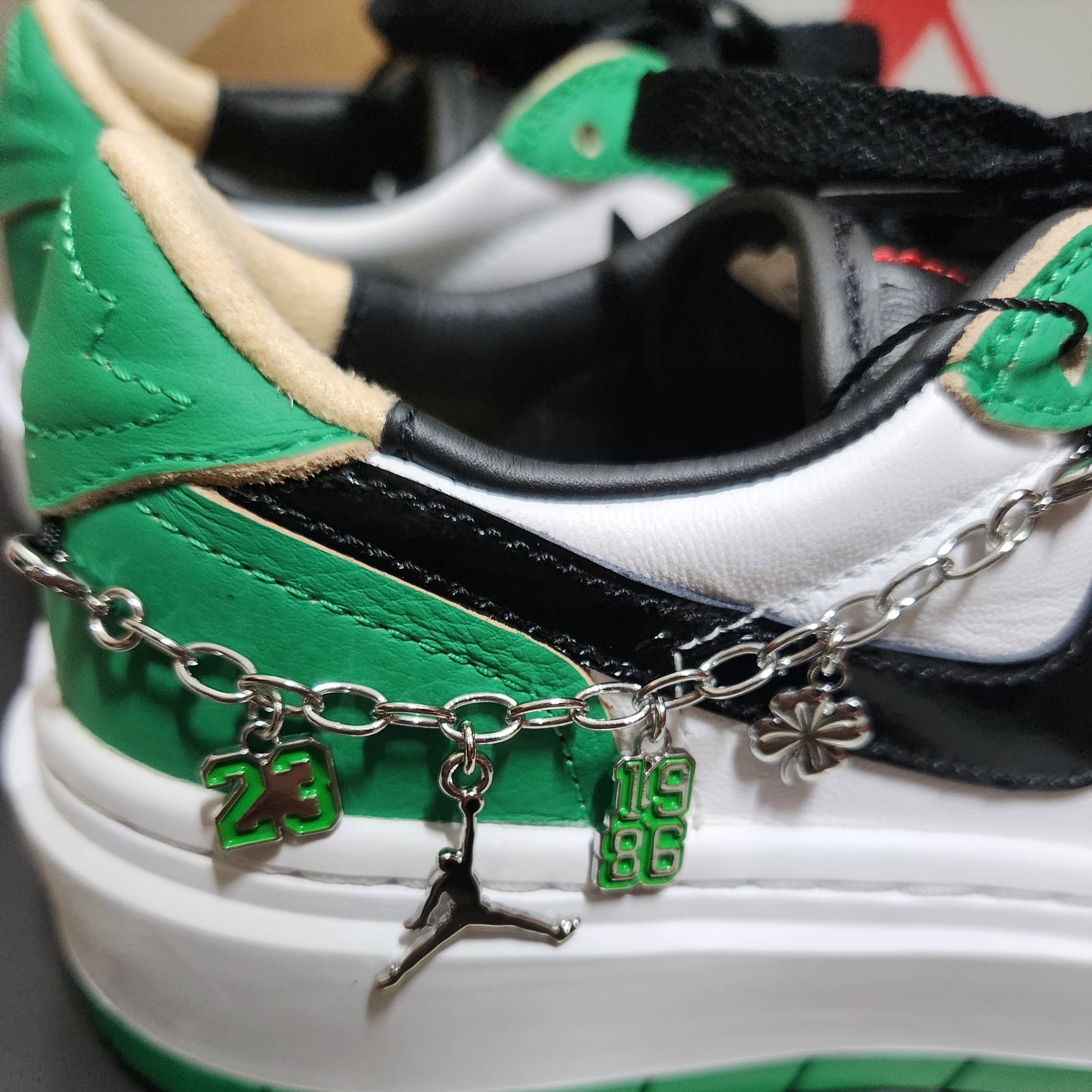(W) Jordan 1 Elevate Low SE Lucky Green 착용 스타일 - 6