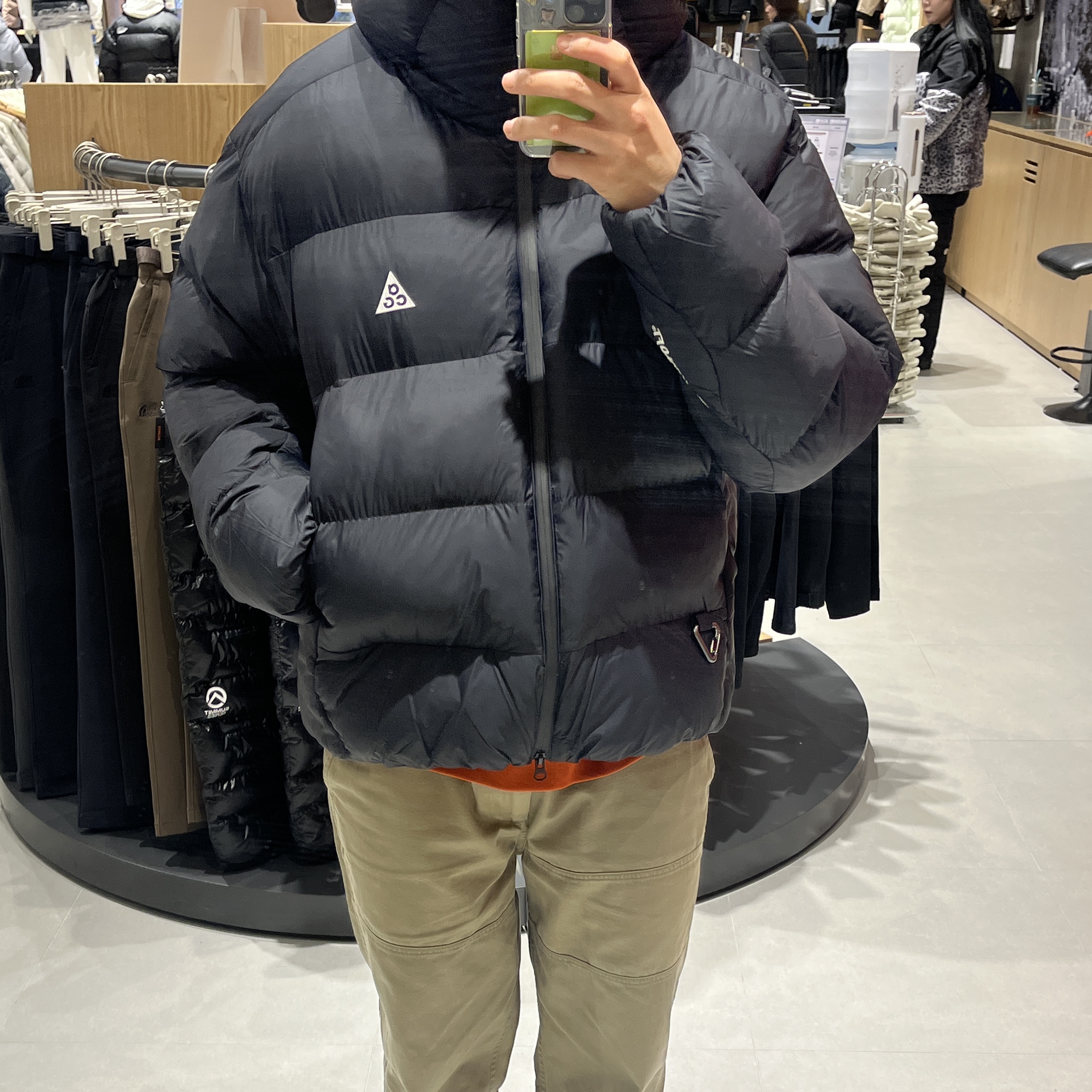 Nike ACG Therma-Fit ADV Lunar Lake Loose Hooded Jacket Black Summit White - Asia 착용 스타일