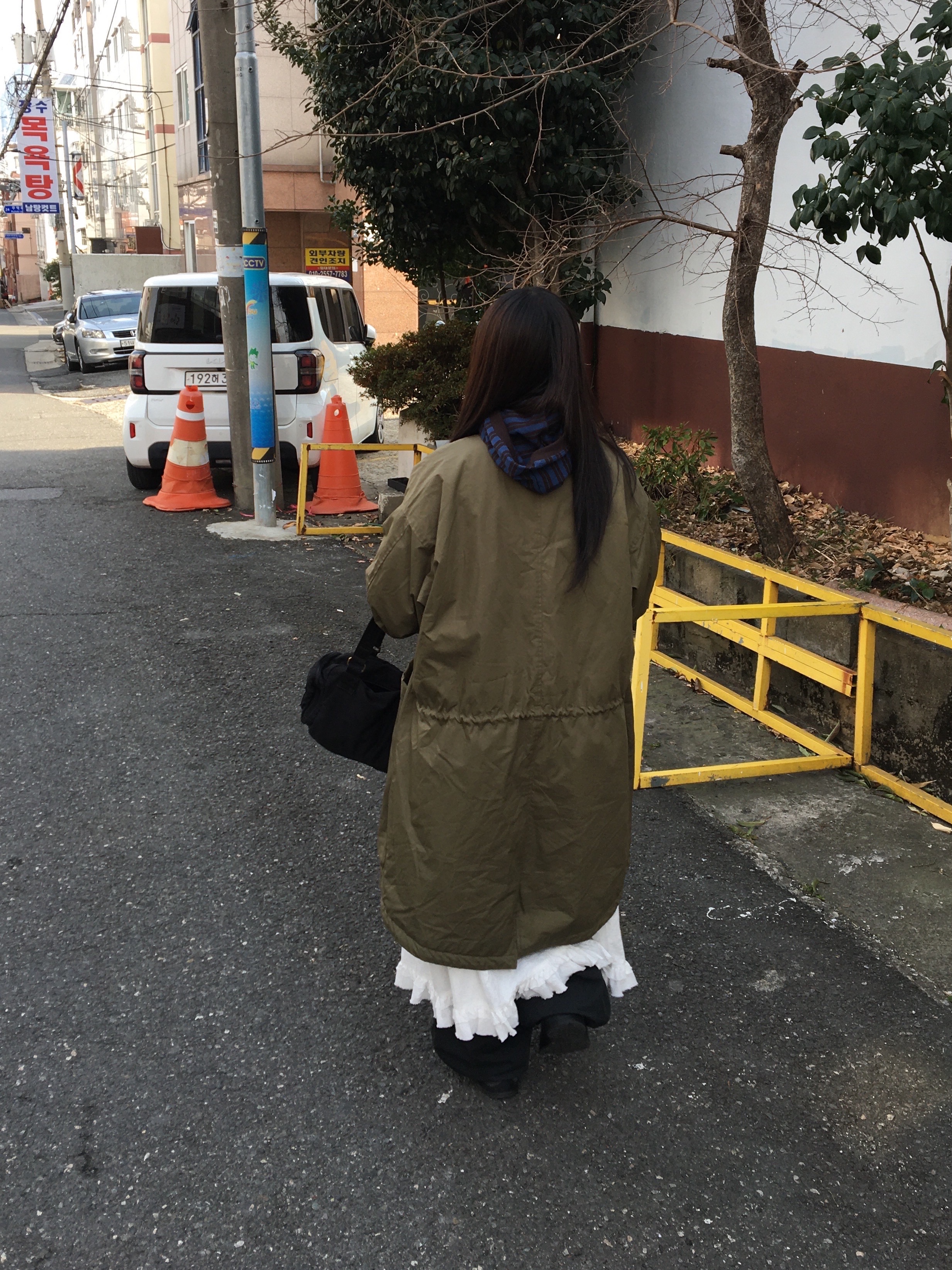 Safarispot Stripe Hoodie Zipup Navy Black, (W) Hysteric Glamour Patch Scratch Mini Boston Bag Black 착용 스타일 - 5