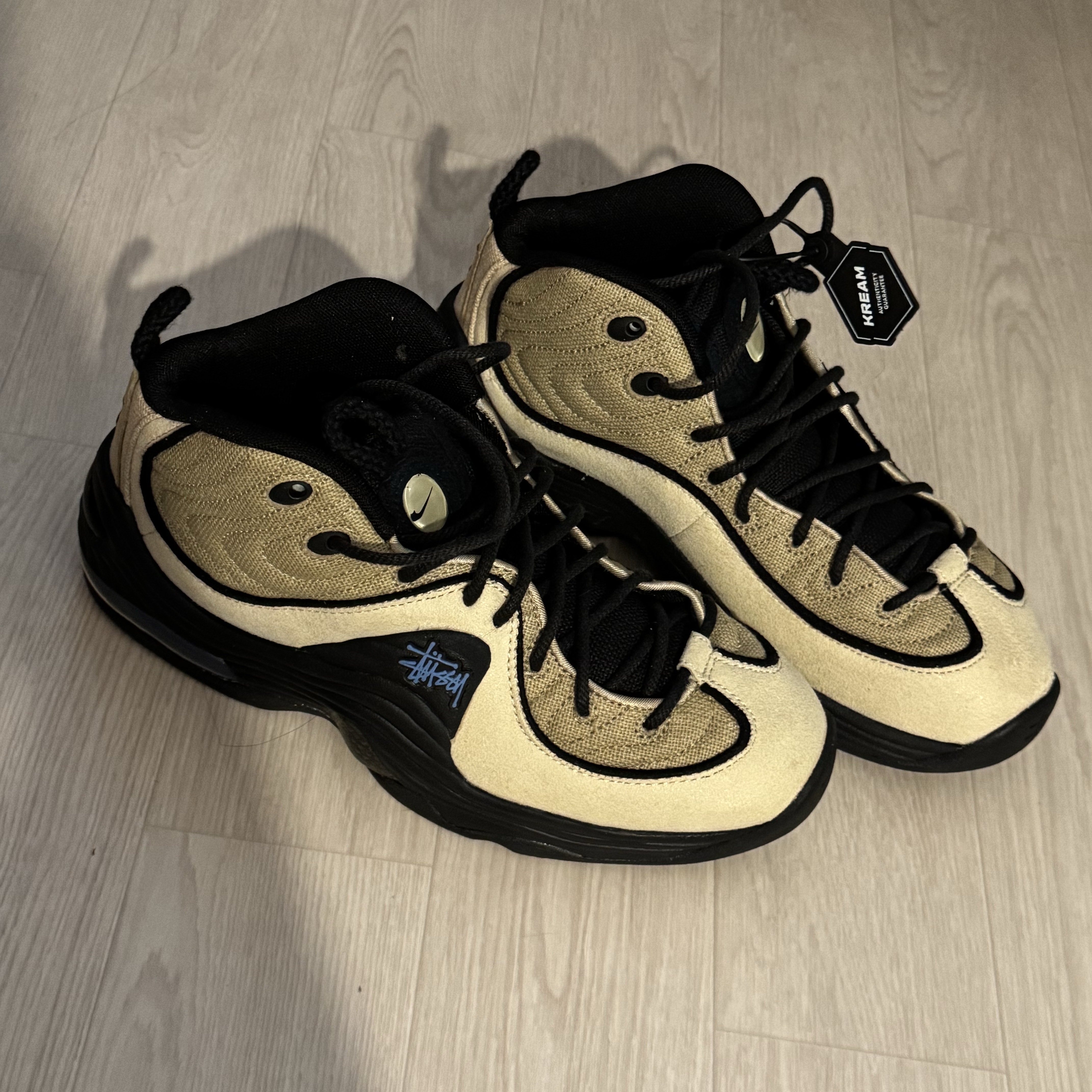Nike x Stussy Air Penny II Rattan and Limestone 착용 스타일 - 2