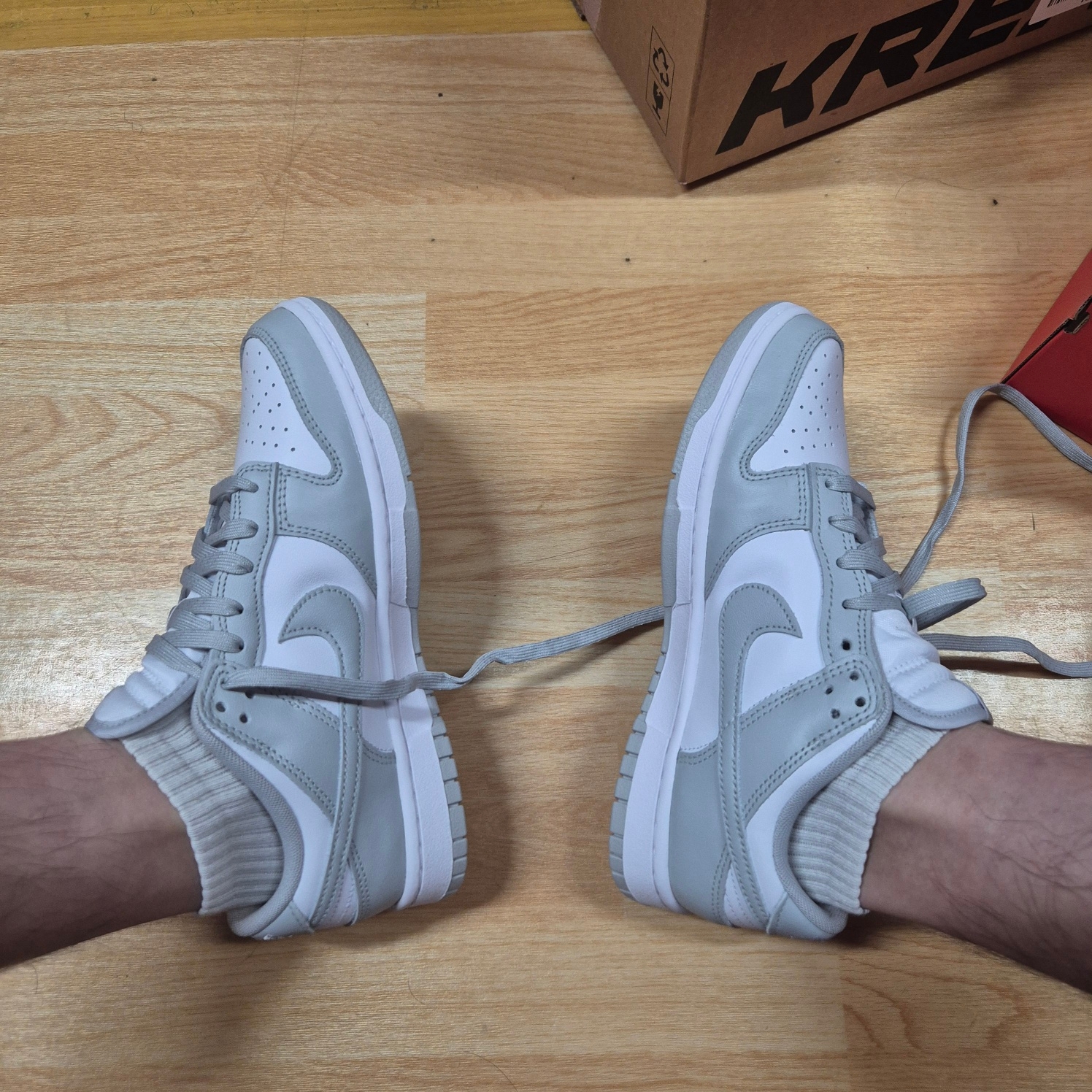 Nike Dunk Low Retro Grey Fog 착용 스타일 - 2