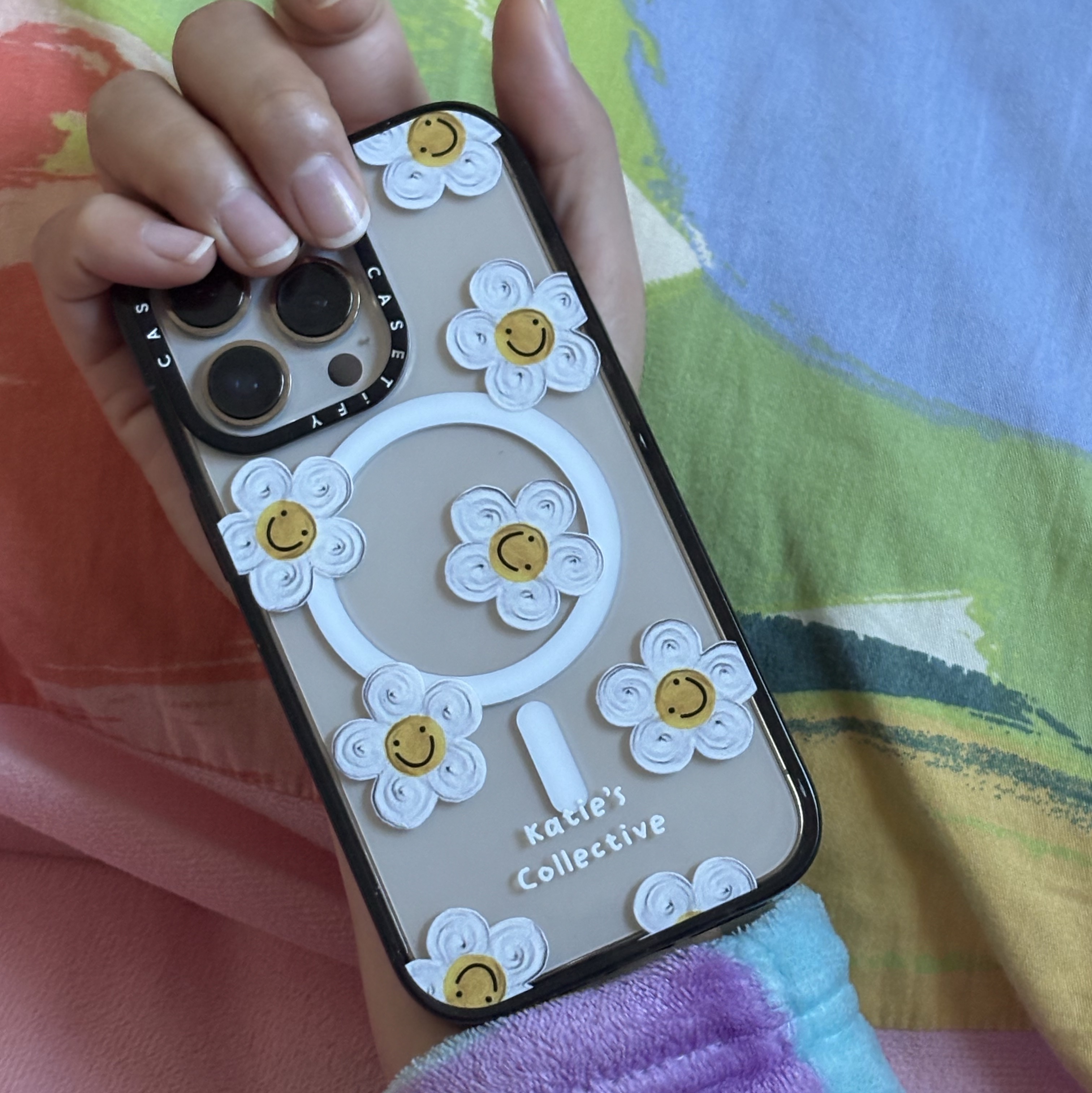 Casetify iPhone Custom Phone MagSafe Case Clear, Casetify x Matin Kim iPhone Destroyed Denim Magsafe Mirror Case Silver 착용 스타일