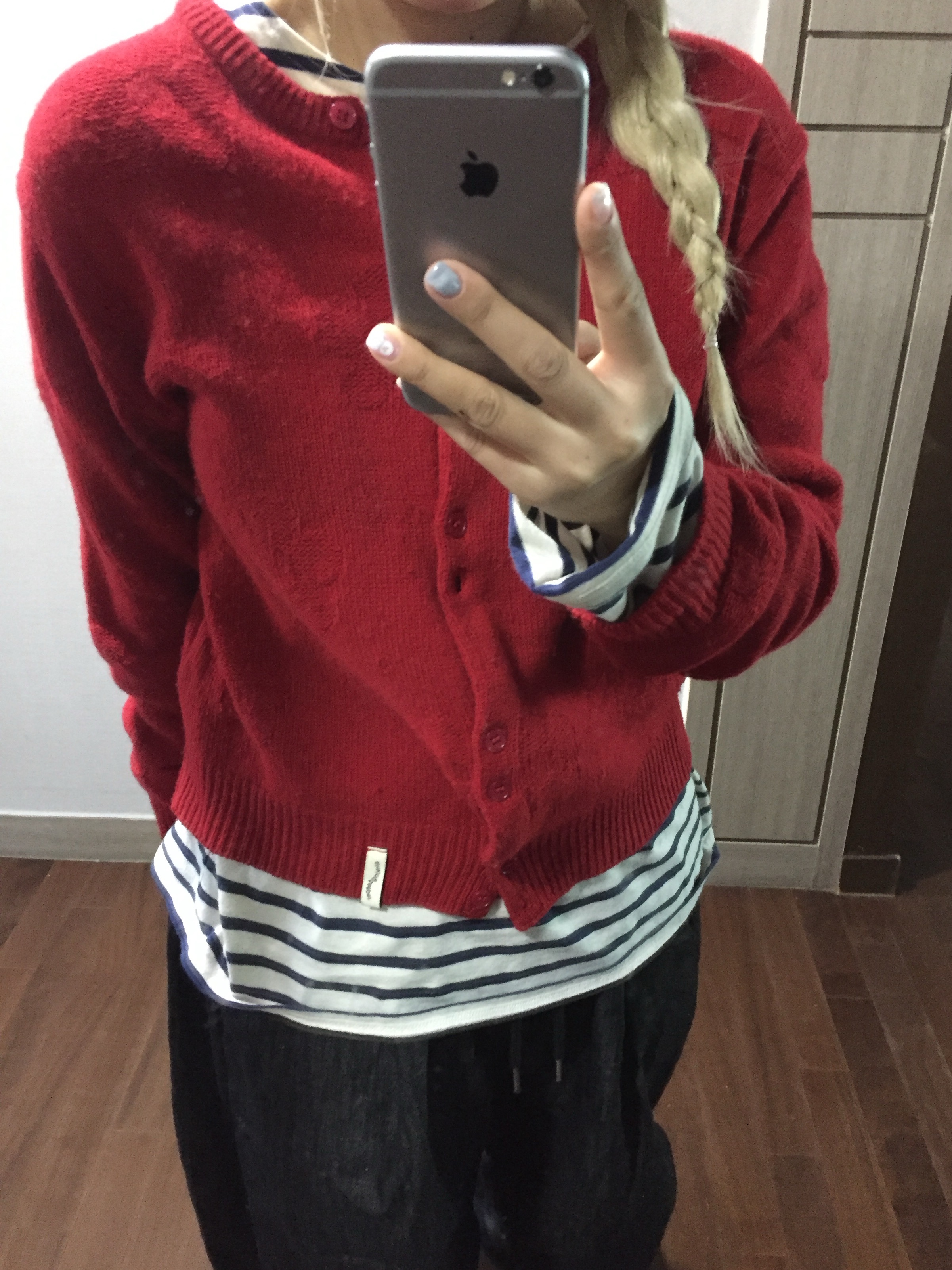 Saint James Guildo R A Striped Sailor Long Sleeve T-Shirt Ecru Marine 착용 스타일 - 1