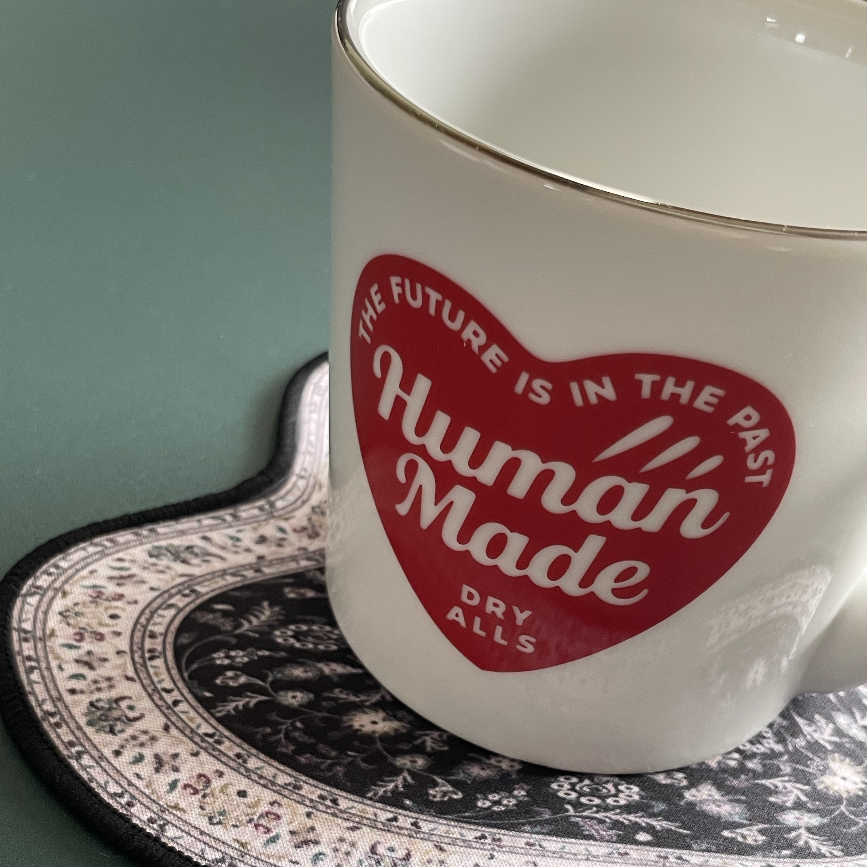 Human Made Coffee Mug White, Say Touche Liquified Persian Coaster Black 착용 스타일