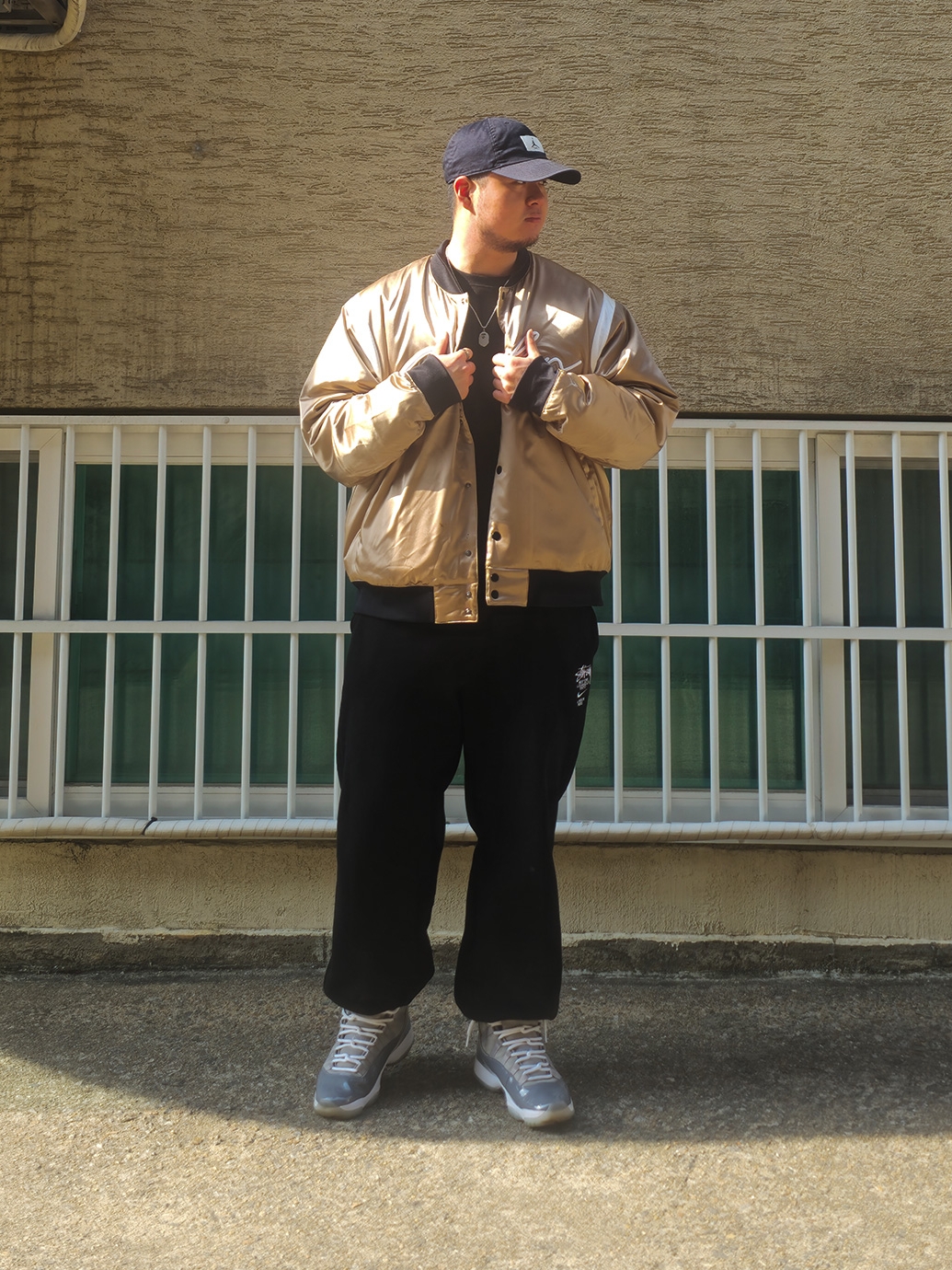 Jordan 11 Retro Cool Grey 2021, Nike x Stussy NRG ZR Fleece Crewneck Black - Asia 착용 스타일 - 2