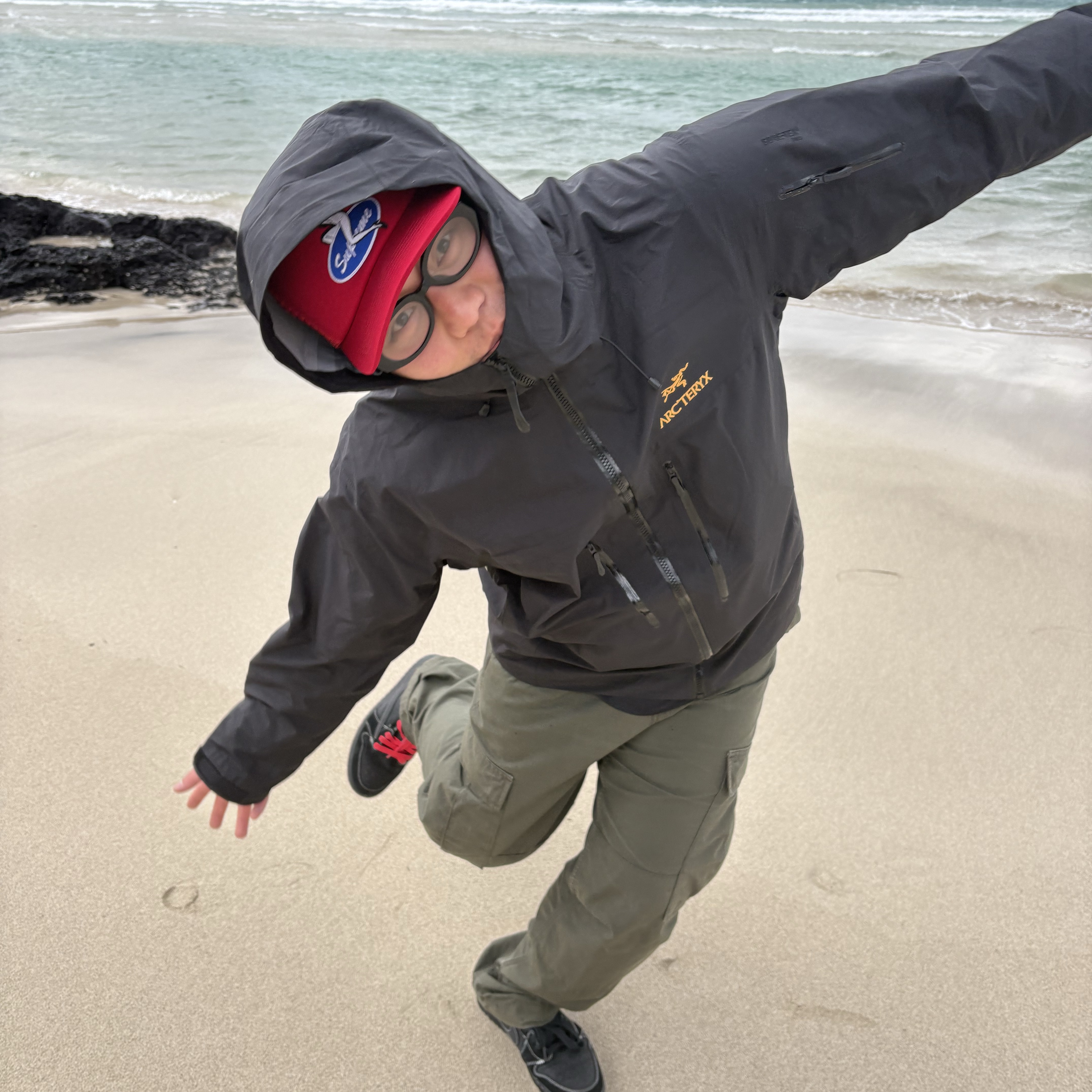 Arc'teryx Alpha SV Jacket 24K Black, Carhartt WIP Cole Cargo Pants Jura 착용 스타일