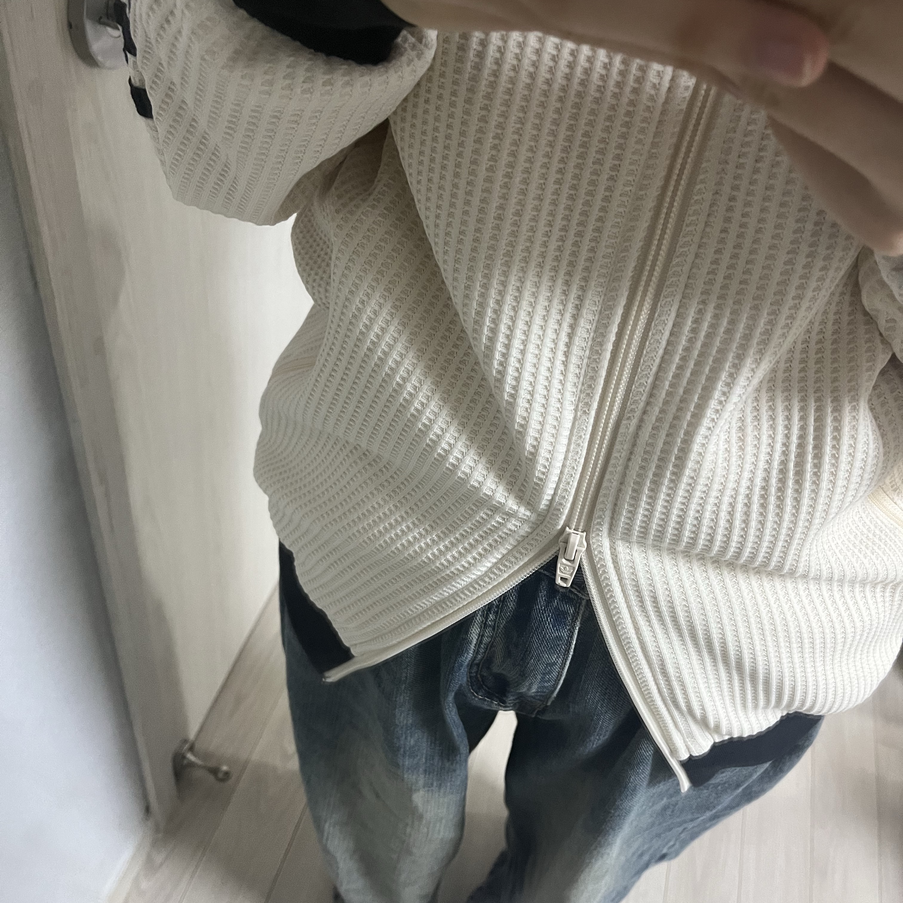 Adidas Waffle Beckenbauer Track Top Wonder White - KR Sizing 착용 스타일