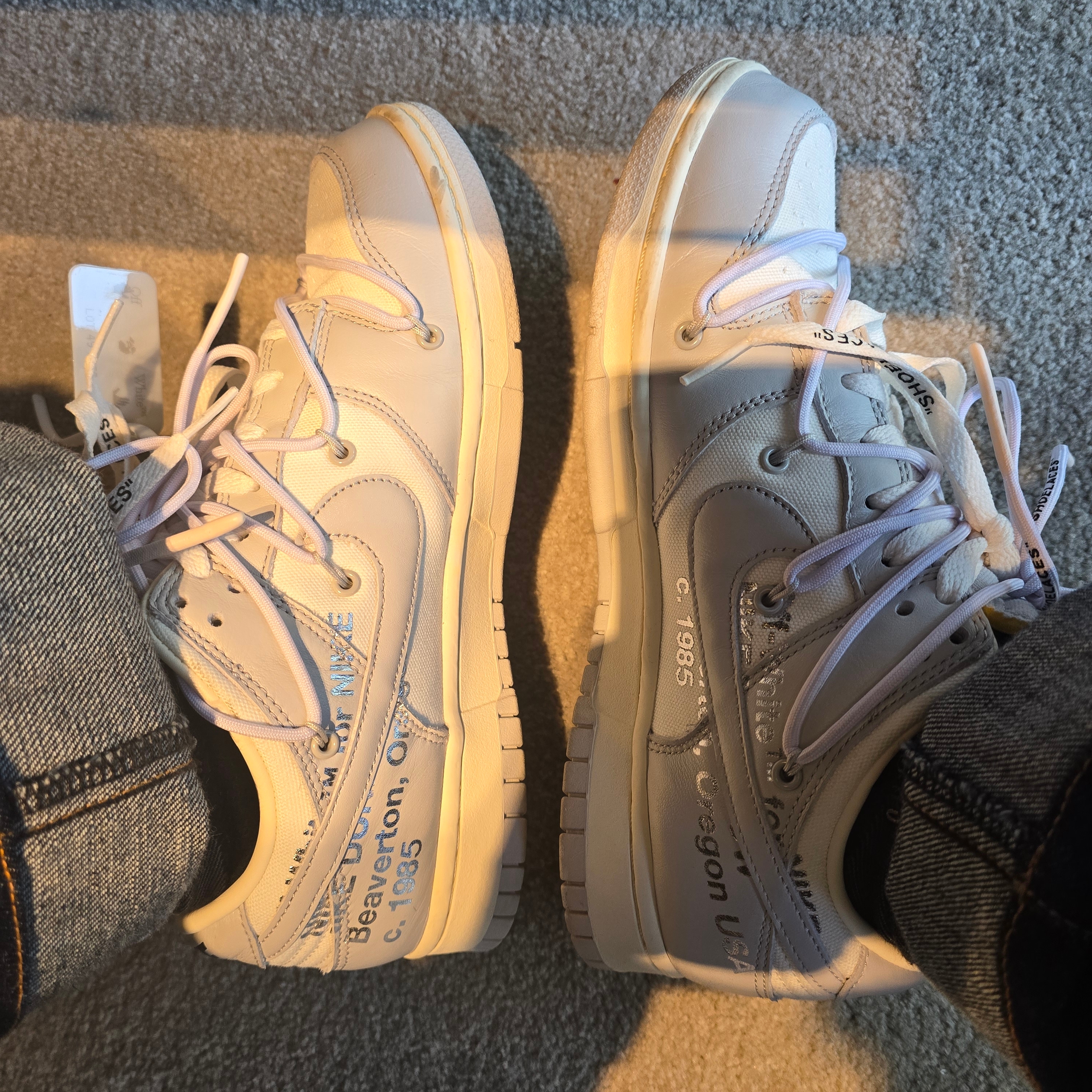 Nike x Off-White Dunk Low The 50 - Lot 49 착용 스타일