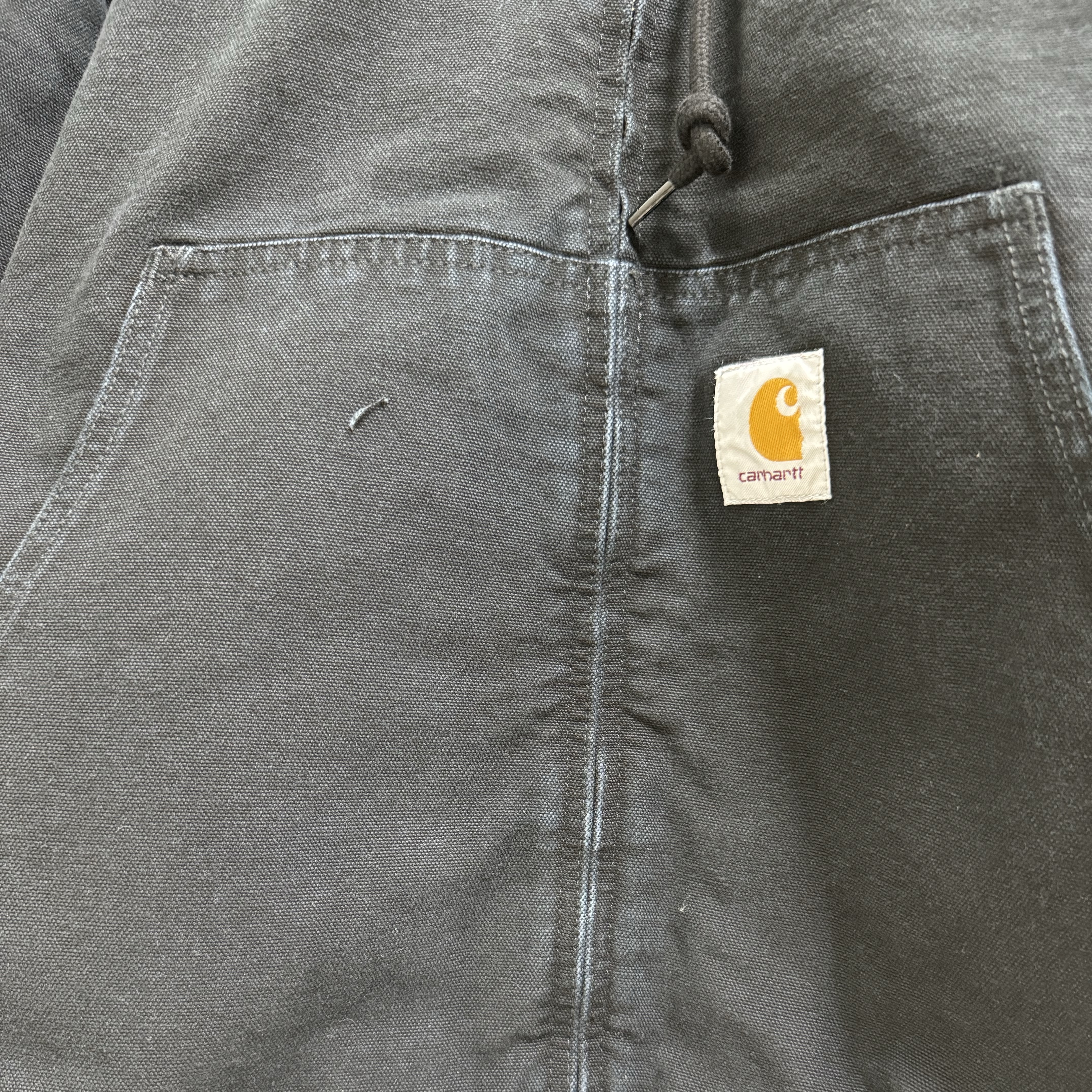 Carhartt WIP Dearborn Canvas OG Active Jacket Black Aged Canvas - Winter 착용 스타일 - 4