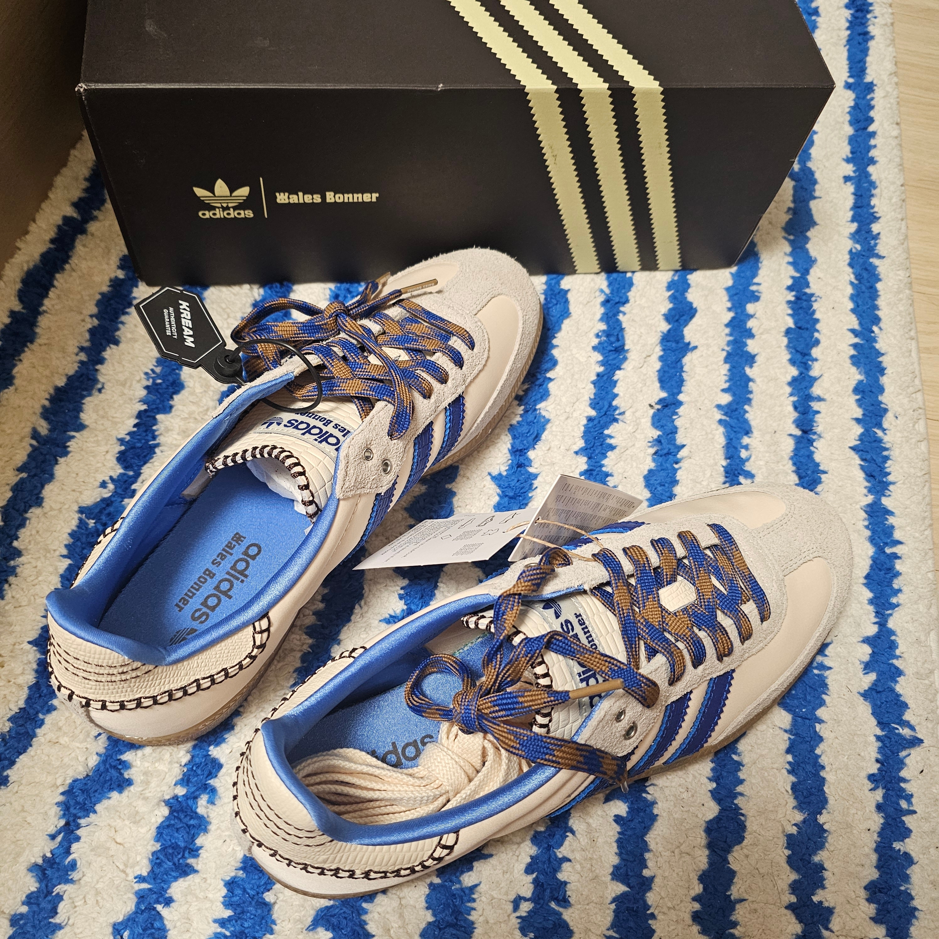Adidas x Wales Bonner Samba Wonder Clay Royal Blue 착용 스타일