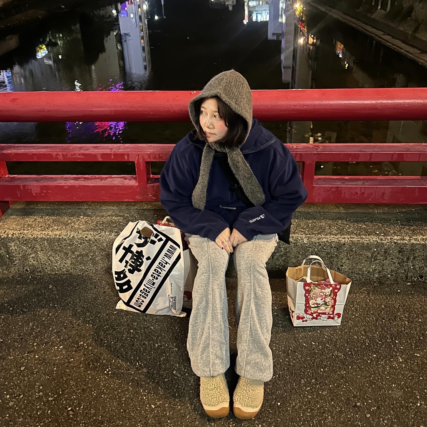 Supreme Polartec Facemask Half Zip Hooded Sweatshirt Navy - 24FW, (W) Keen Howser III Slide Plaza Taupe Black 착용 스타일 - 1