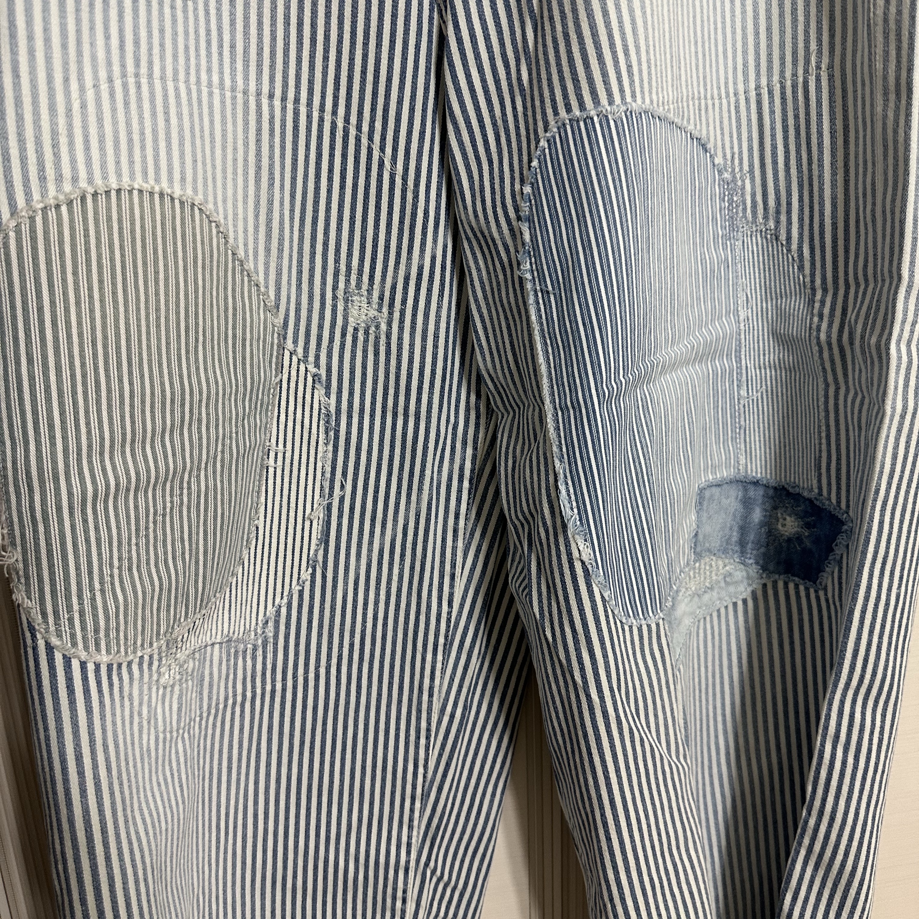Kapital 10 oz. Hickory Painterport Baggy Pants Champetre Remake Hickory 착용 스타일 - 7
