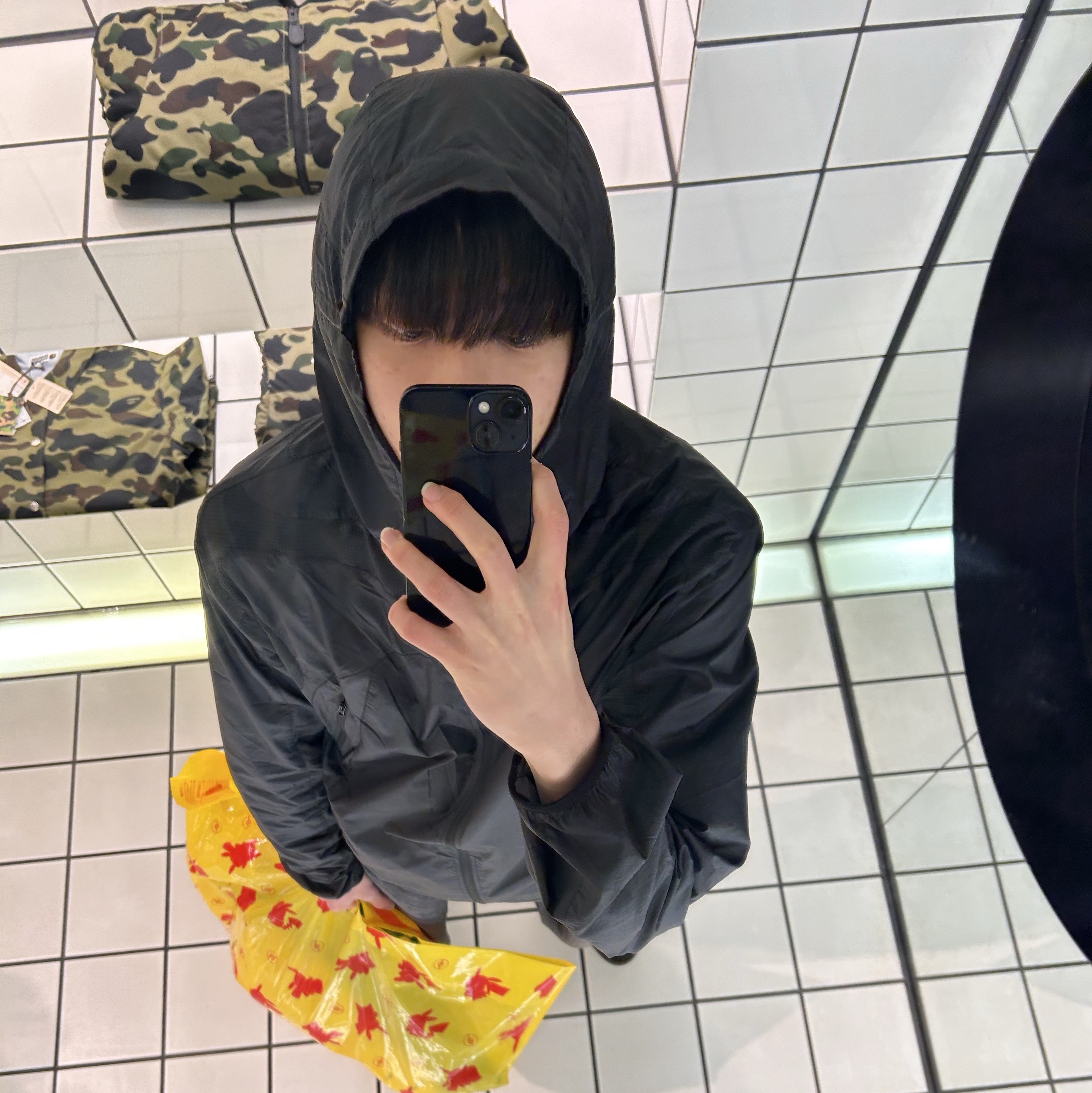 Sansan Gear Sprinter Jacket Black - 23FW, Play Comme des Garcons LS T-Shirt Black 착용 스타일