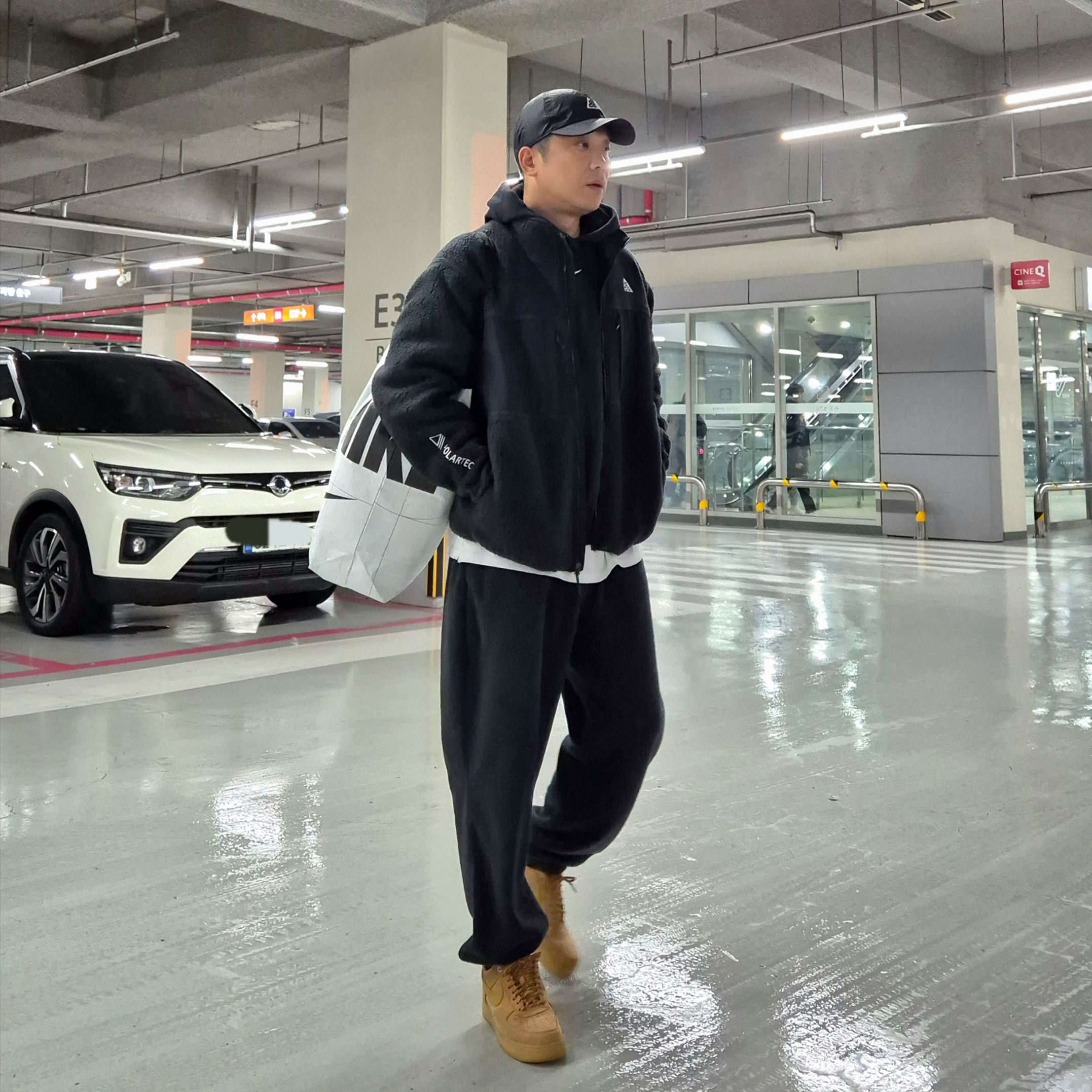 Nike Air Force 1 '07 WB Flax, Nike ACG Polartec Wolf Tree Full Zip Top Black - Asia 착용 스타일 - 1