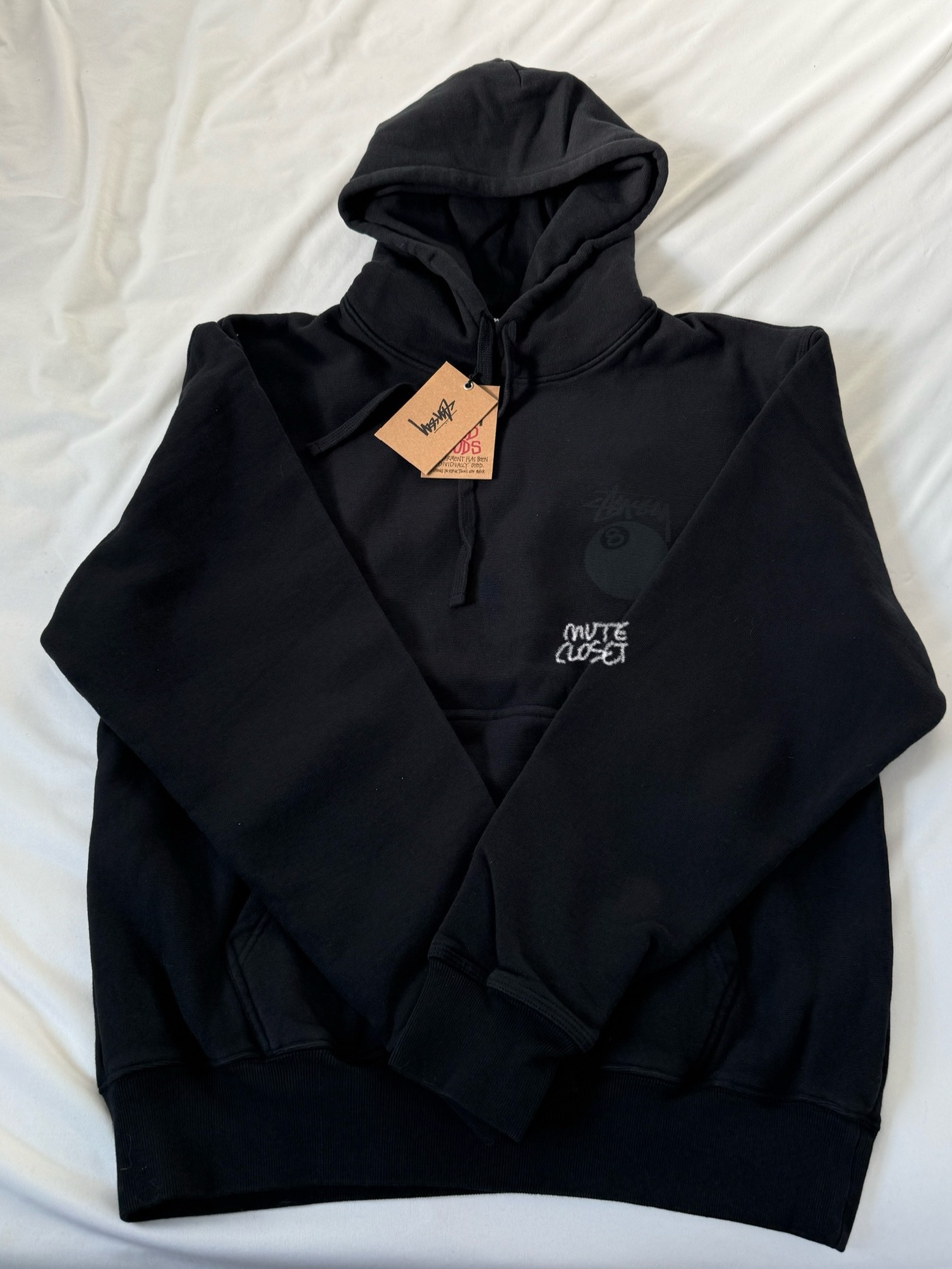 Stussy 8 Ball Pigment Dyed Hoodie Black 2 착용 스타일 - 2