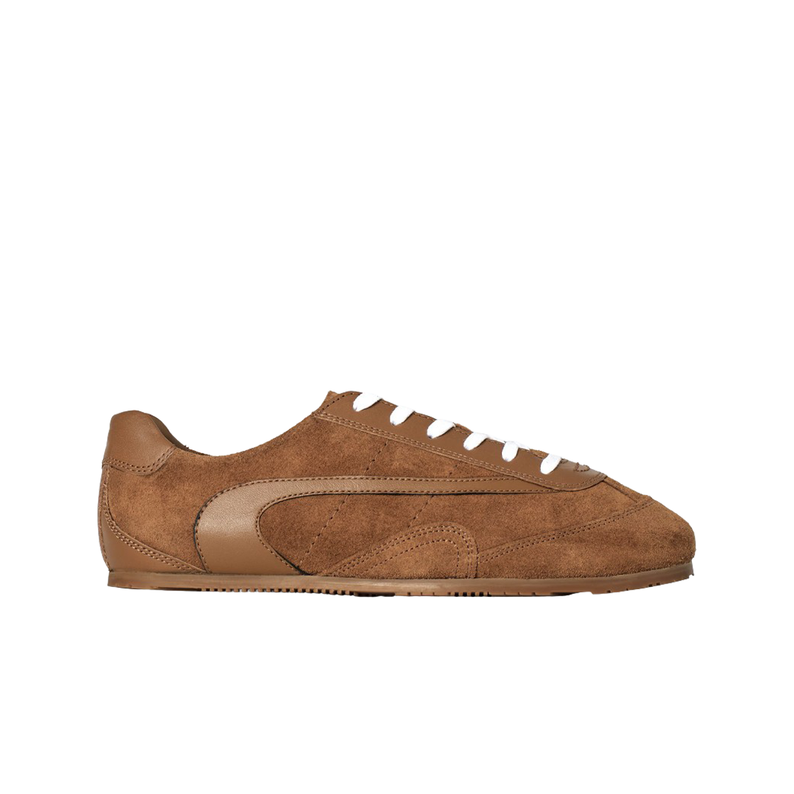 (W) 코스 미니멀 스웨이드 트레이너 모카((W) COS Minimal Suede Trainers Mocha)
