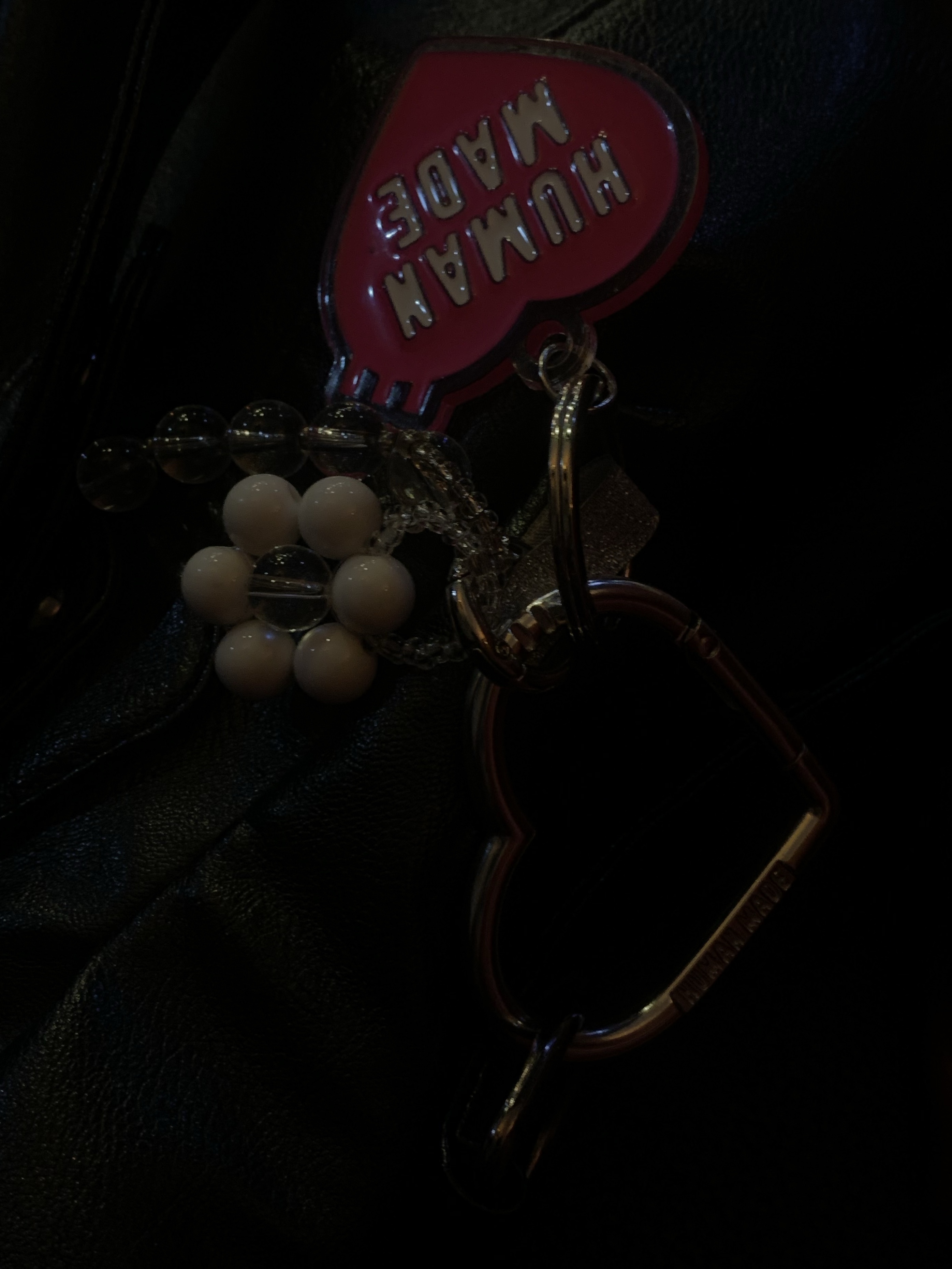Human Made Heart Carabiner Silver 착용 스타일