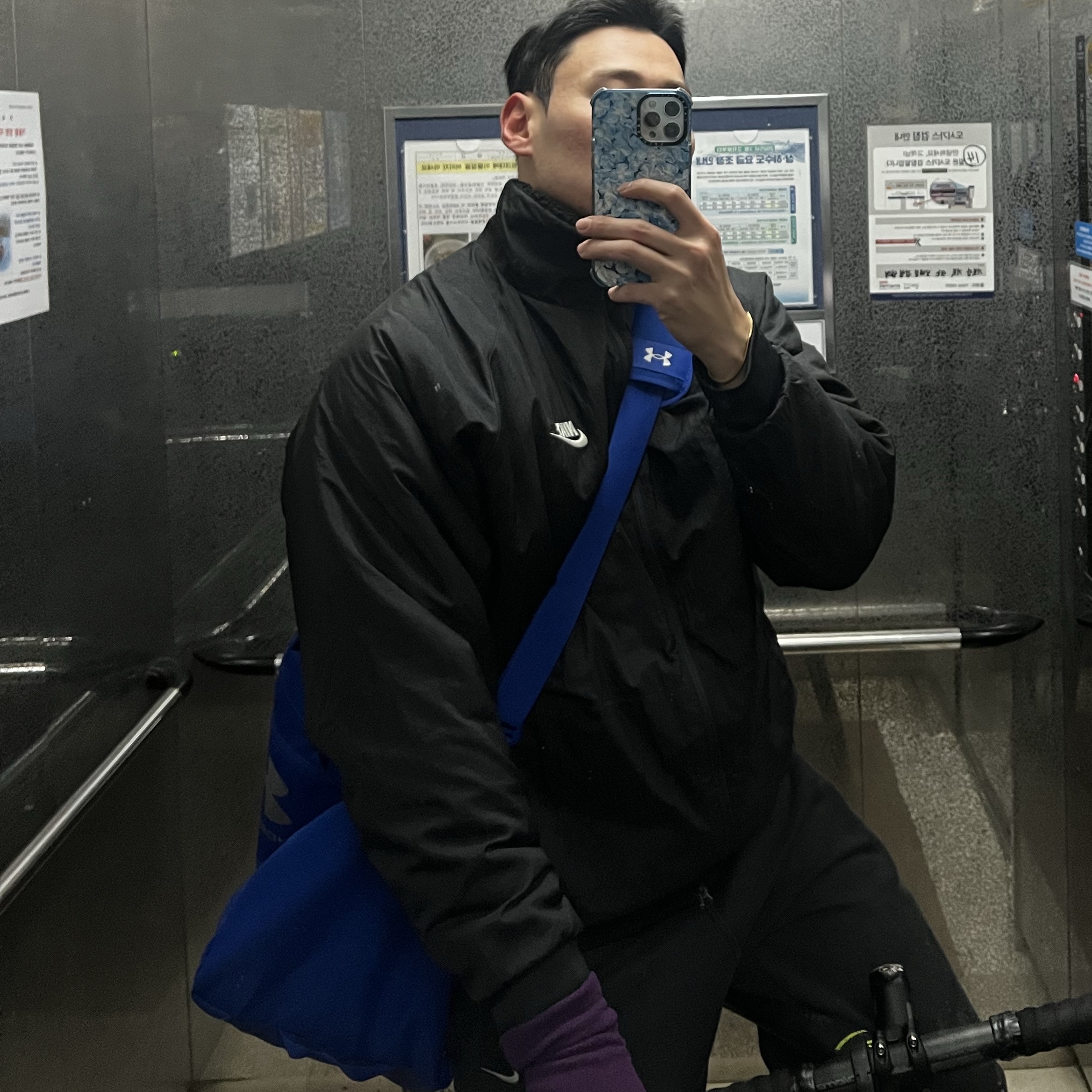 Nike NSW Big Swoosh Woven Jacket Black - Asia, Nike Solo Swoosh Fleece Pants Black - Asia 착용 스타일