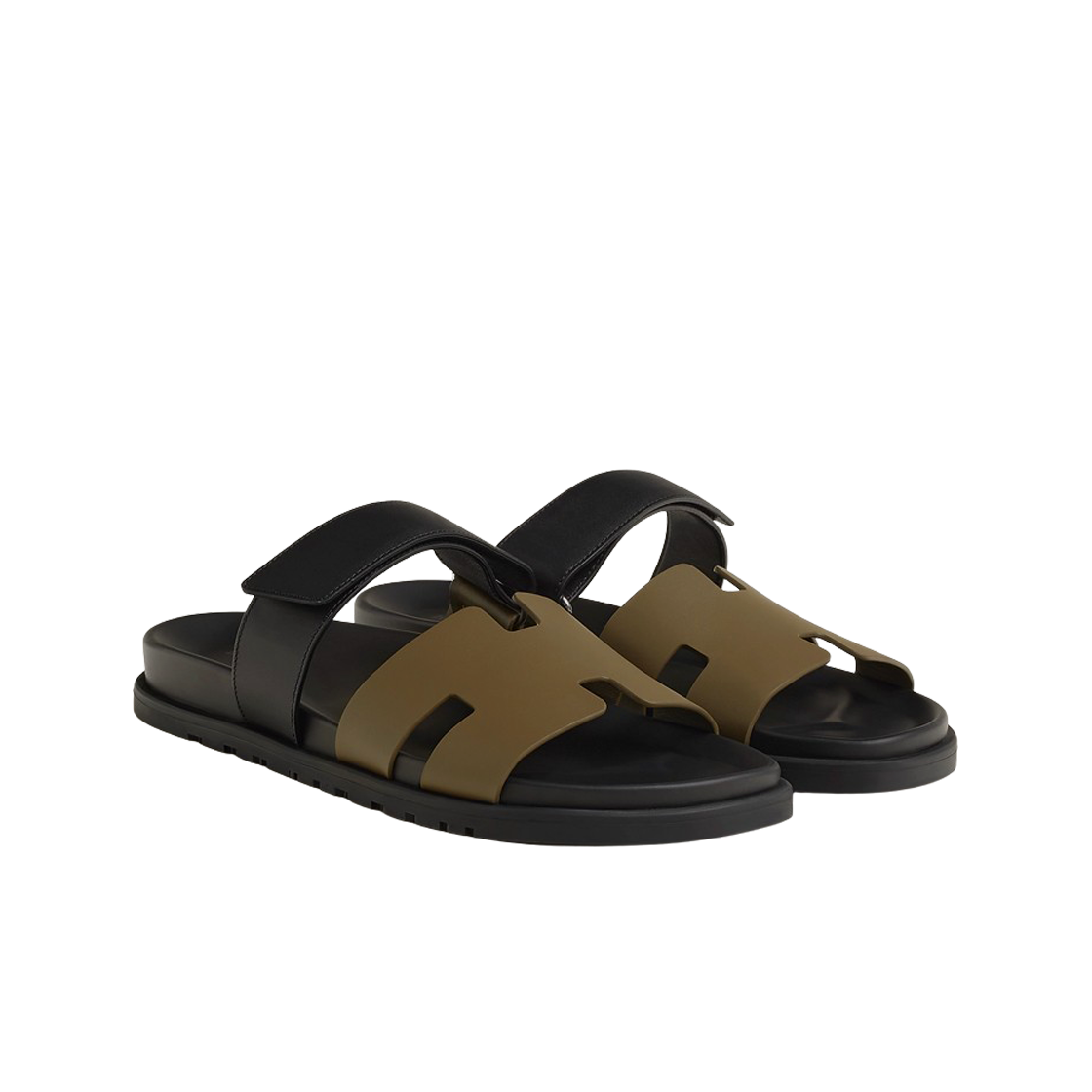 에르메스 시프레 샌들 카프스킨 & 베르 뚠드라 누아(Hermes Chypre Sandal Calfskin & Vert Toundra Noir) - 2