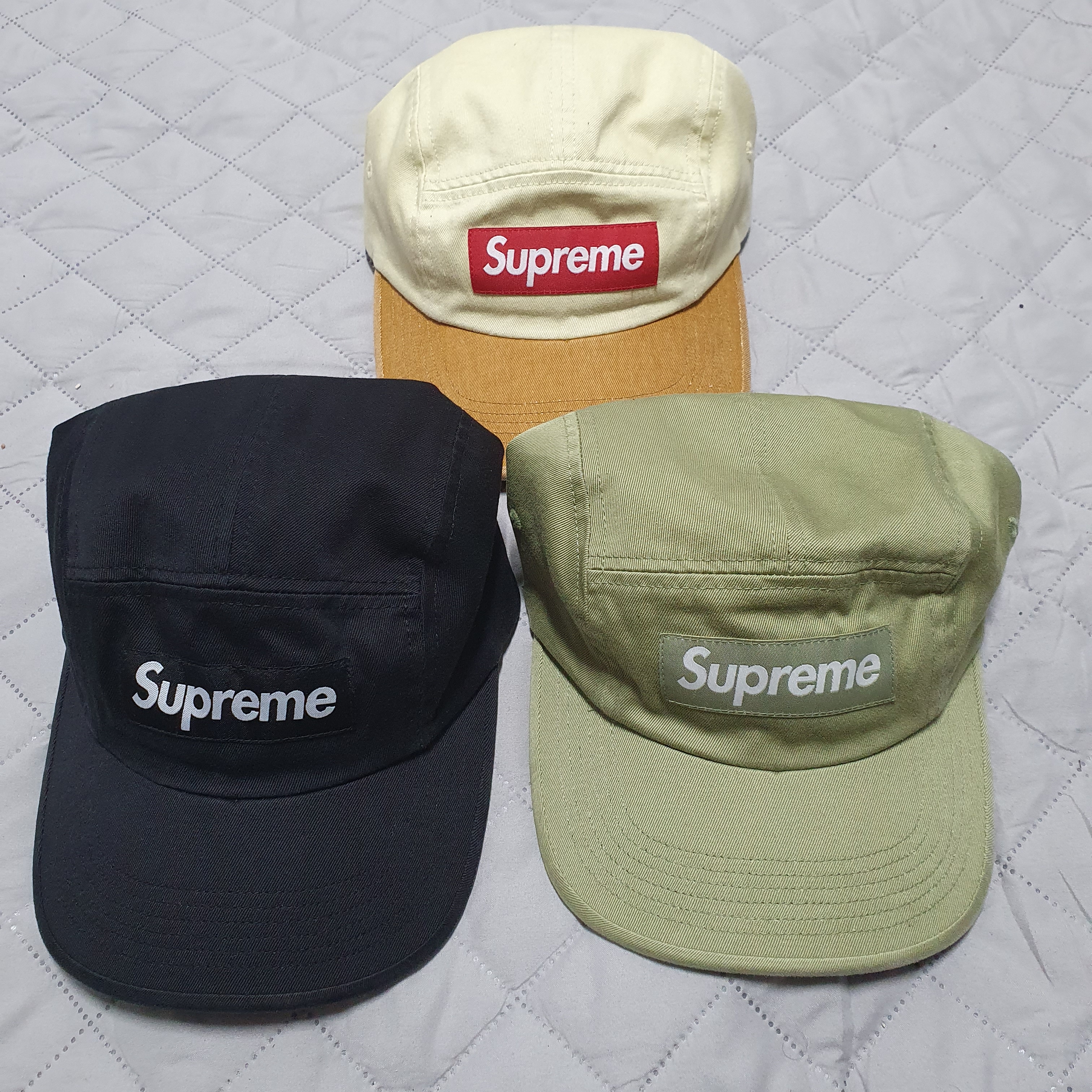 Supreme Washed Chino Twill Camp Cap Light Olive - 24SS 착용 스타일