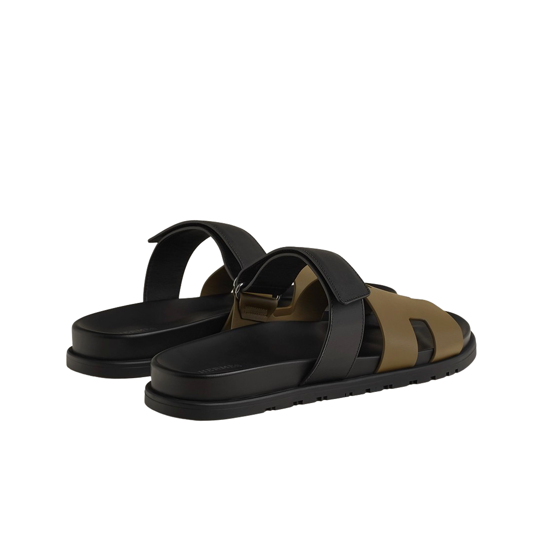 에르메스 시프레 샌들 카프스킨 & 베르 뚠드라 누아(Hermes Chypre Sandal Calfskin & Vert Toundra Noir) - 3