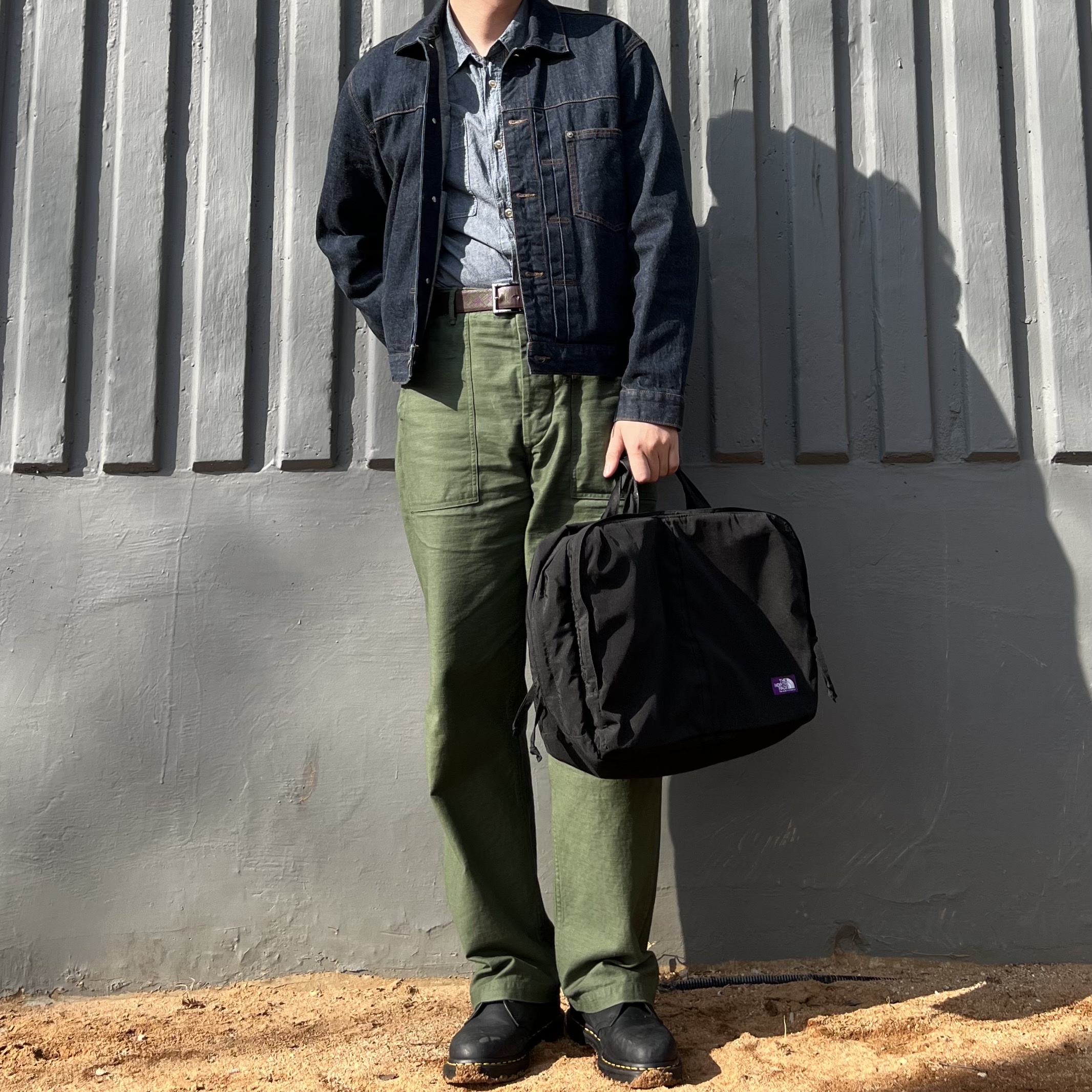 Orslow 5002 US Army Fatigue Pants Green, The North Face Purple Label Mountain Wind 3Way Bag Black 착용 스타일 - 3