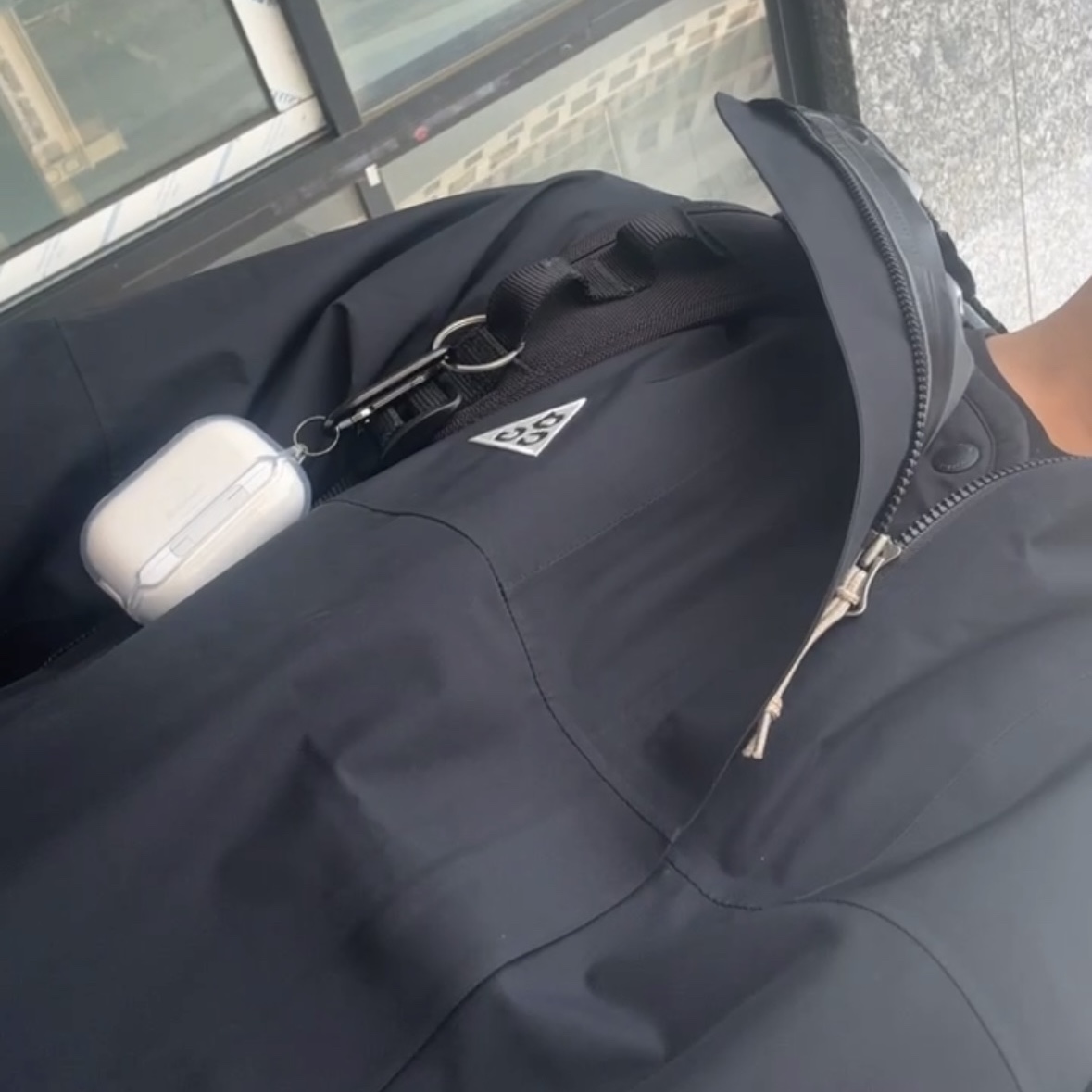 Nike ACG Storm-Fit ADV Cascade Rains Full Zip Jacket Black - Asia 착용 스타일