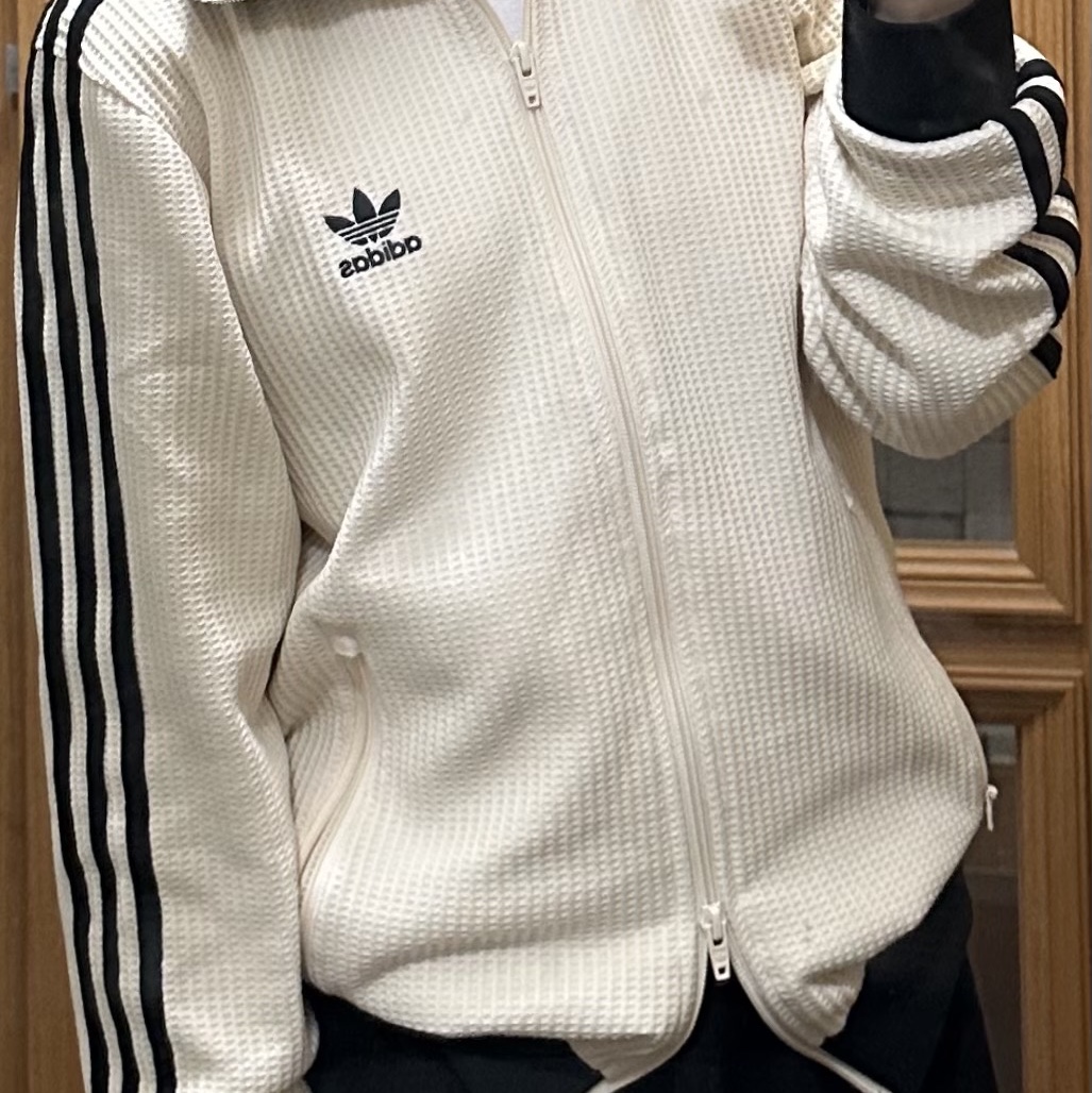 Adidas Waffle Beckenbauer Track Top Wonder White - KR Sizing 착용 스타일