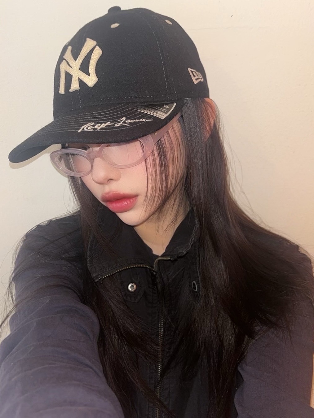 New Era MLB x Ralph Lauren New York Yankees Retro Crown 9Fifty Strapback Navy, New Era MLB x Ralph Lauren New York Yankees Retro Crown 9Fifty Strapback Black 착용 스타일 - 1