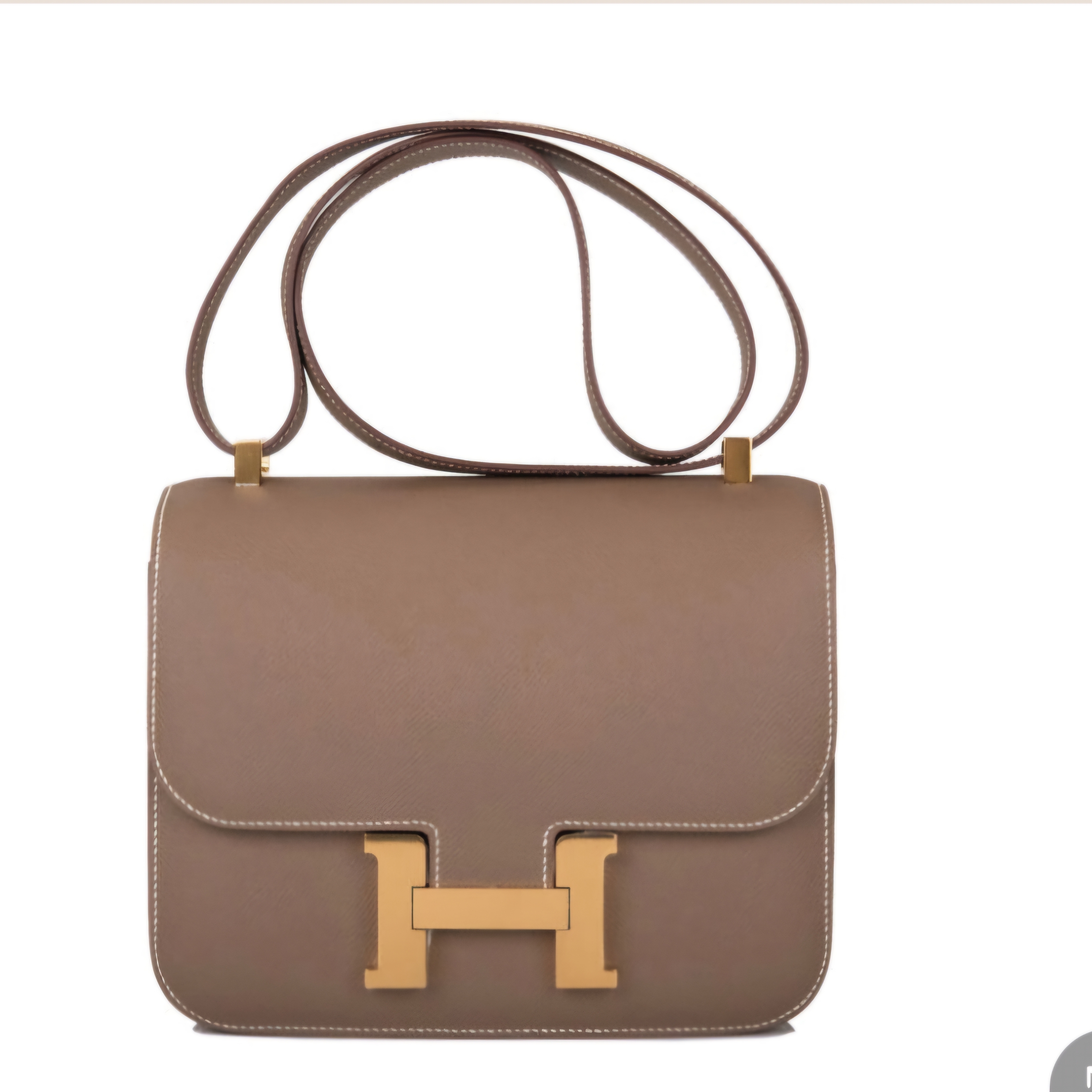 Hermes Constance III Mini 18 Bag Epsom & Gold Etoupe (New Version with Mirror) 착용 스타일