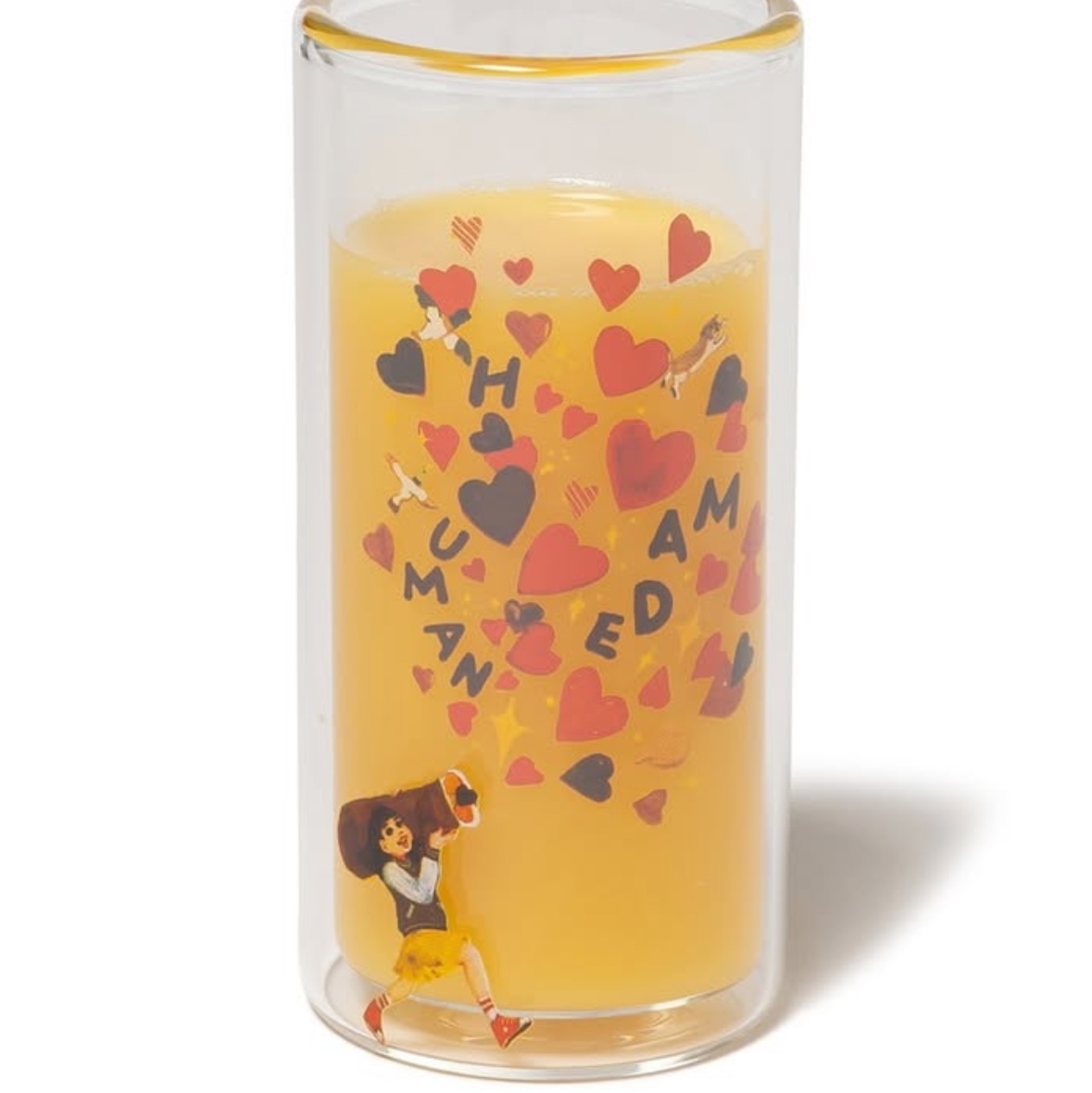 Human Made Keiko Sootome Double Wall Glass Red 착용 스타일