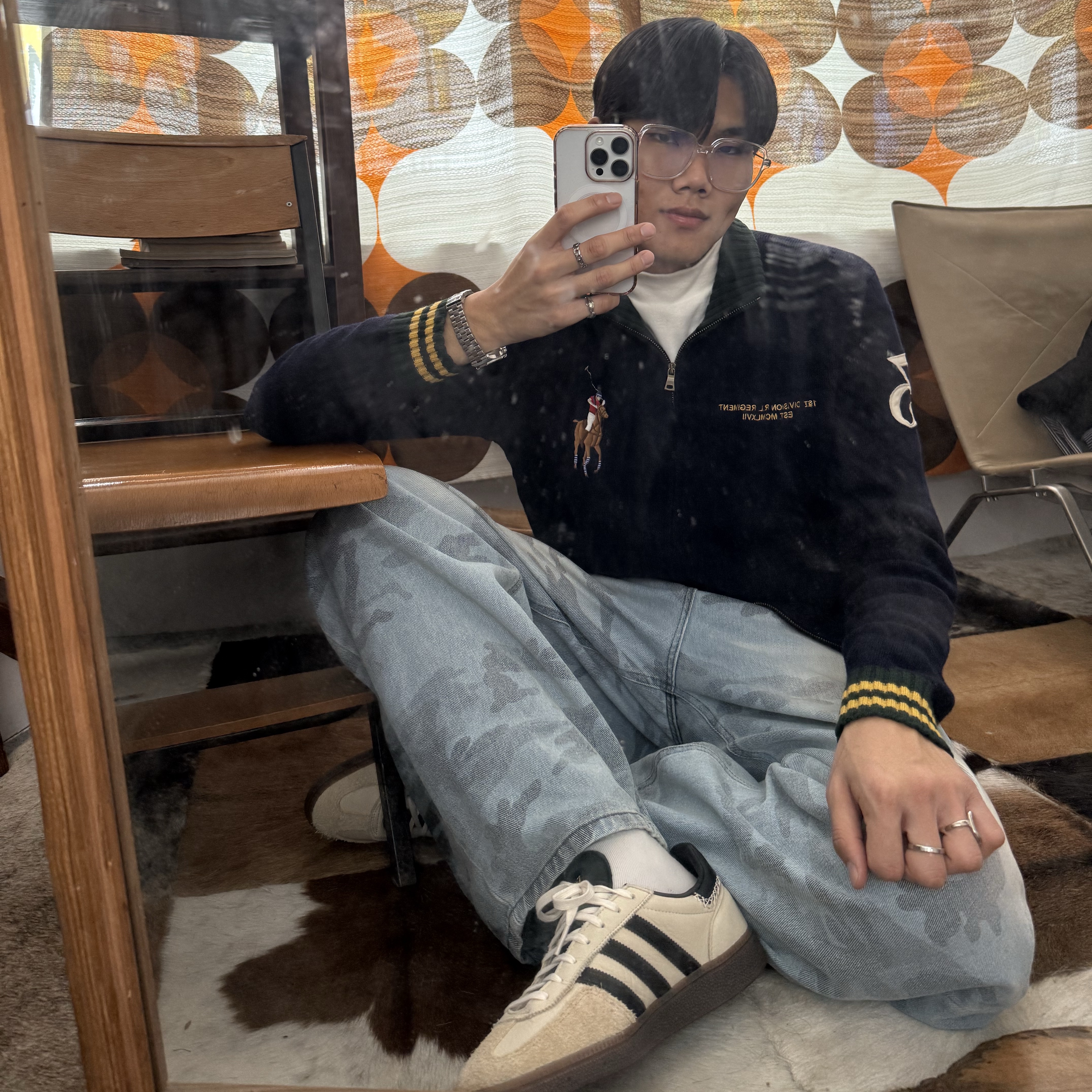 (W) Adidas Spezial Handball Wonder White Core Black 착용 스타일