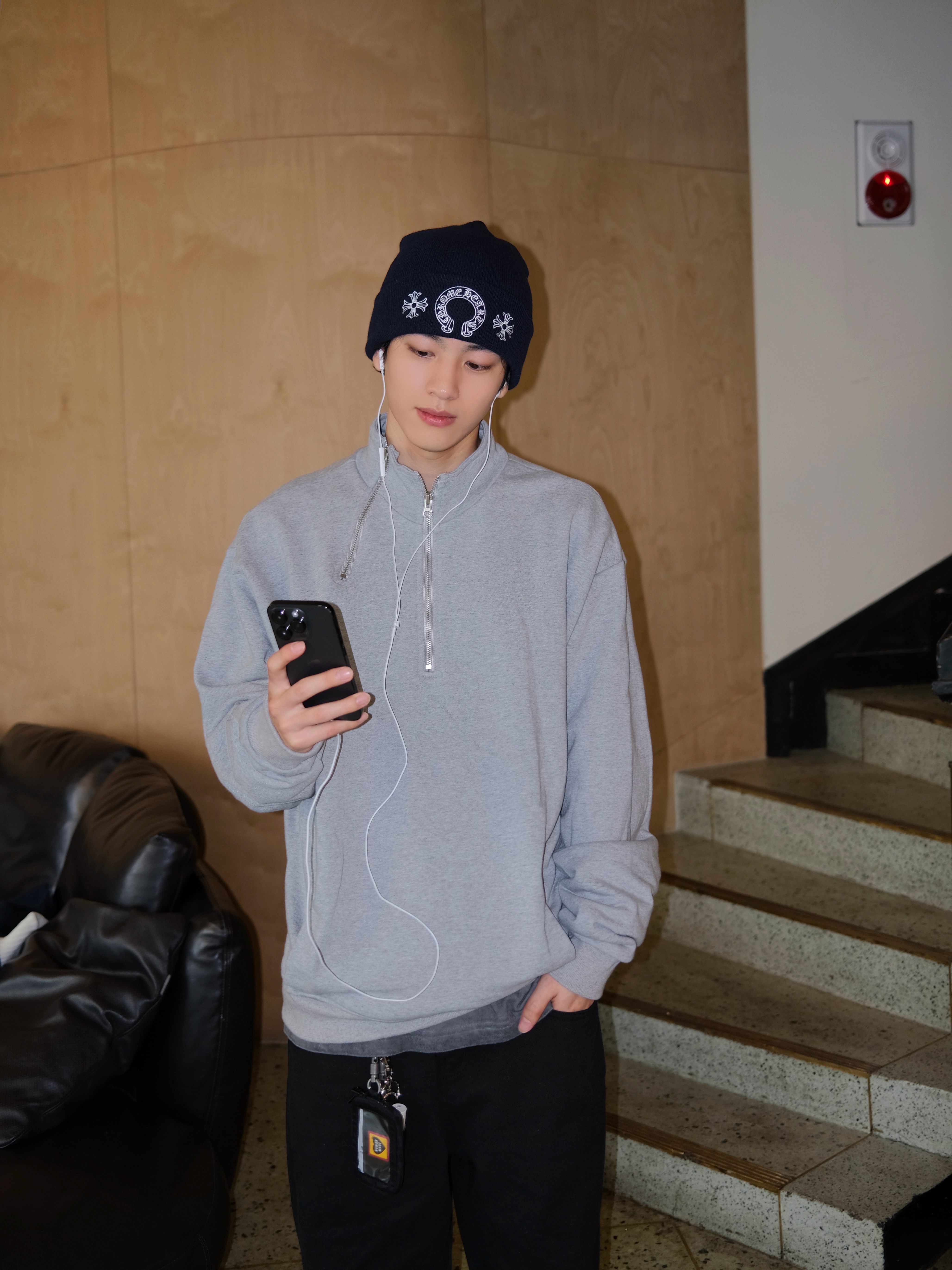 Chrome Hearts Horseshoe Beanie Black 착용 스타일