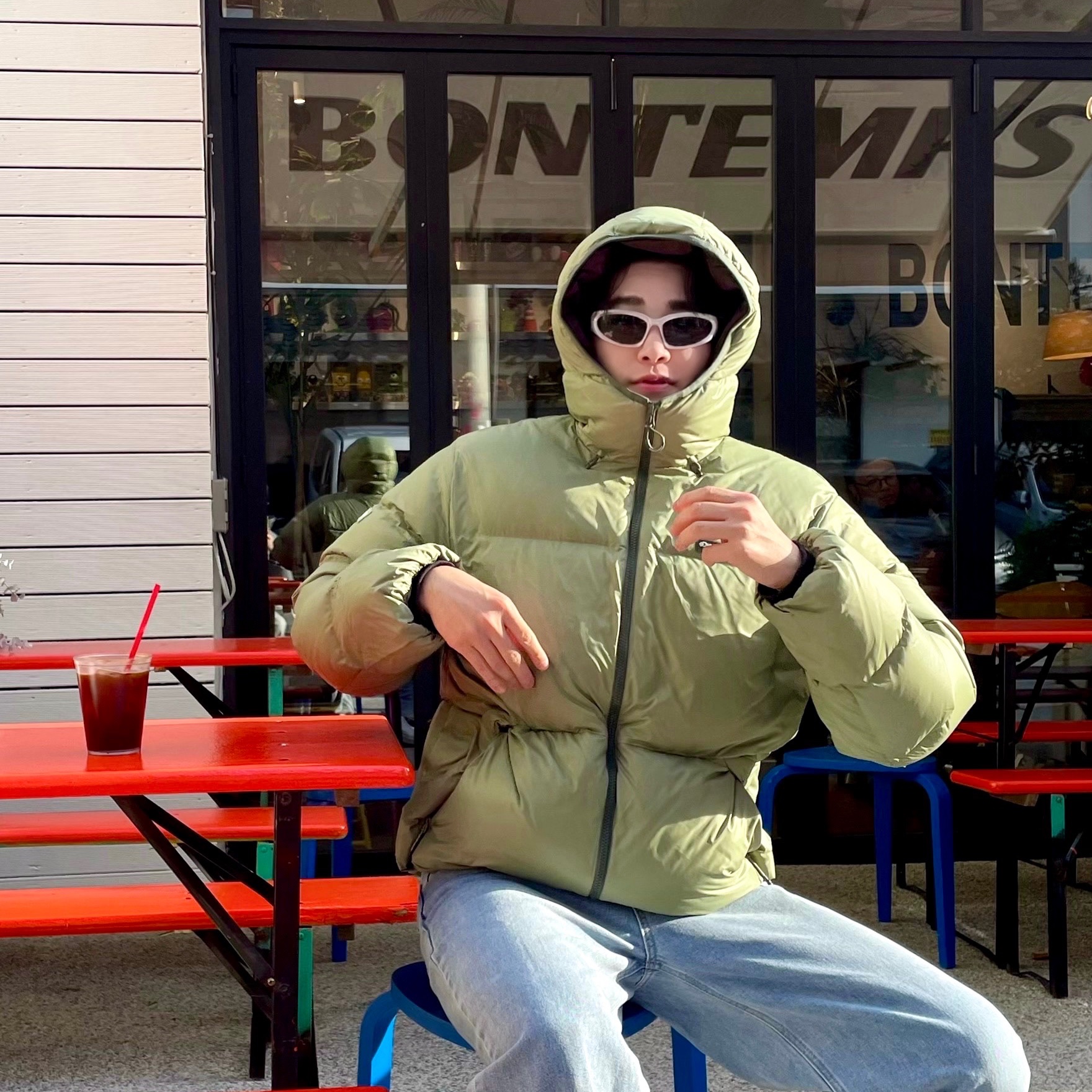 Discovery Expedition Alton Pertex Quantum Gorpcore Goose Down Khaki 착용 스타일 - 1