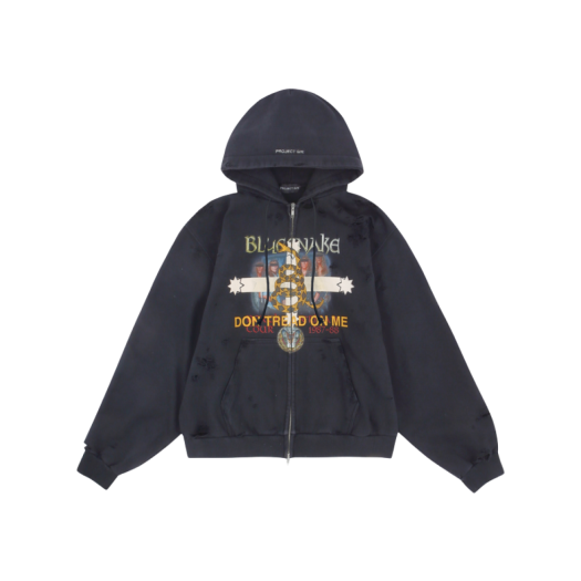 【PROJECT G/R】 Happiness Zip Hoodie Navy 프로젝트지알 해피니스 집 후디 네이비 | PROJECT G/R | KREAM