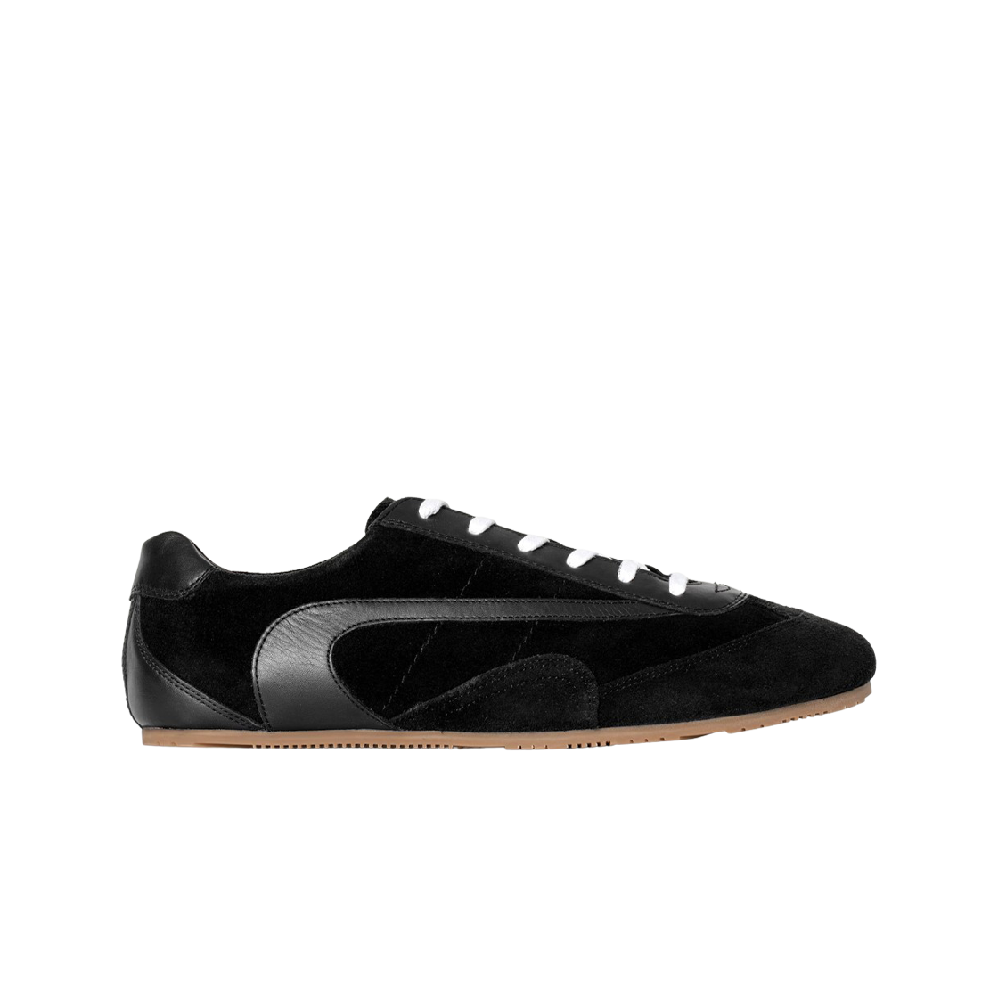 1264537001 COS Minimal Suede Trainers Black