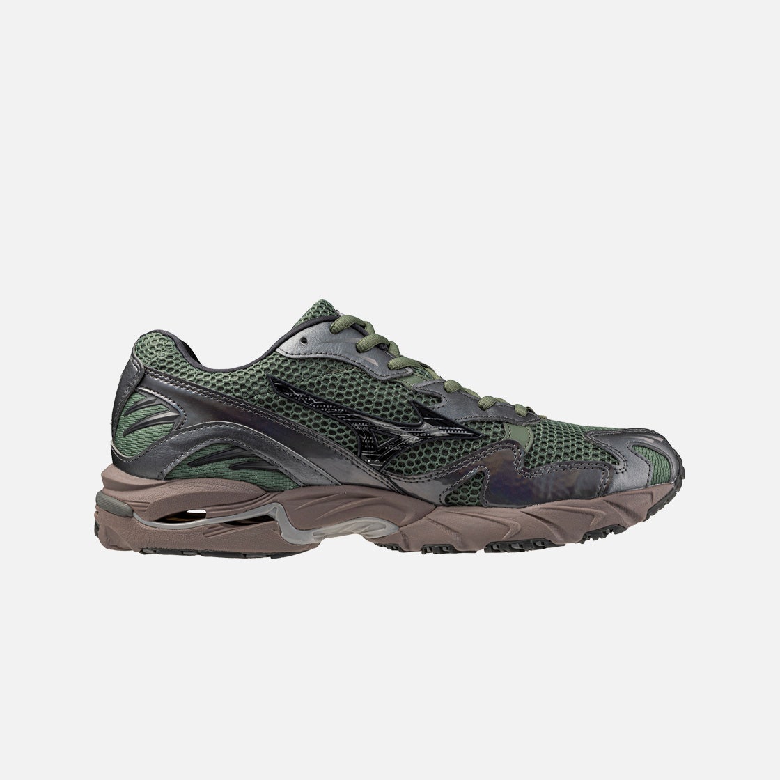 D1GA243109 Mizuno Wave Rider 10 Agave Green Black Sand Metallic Gray - #2